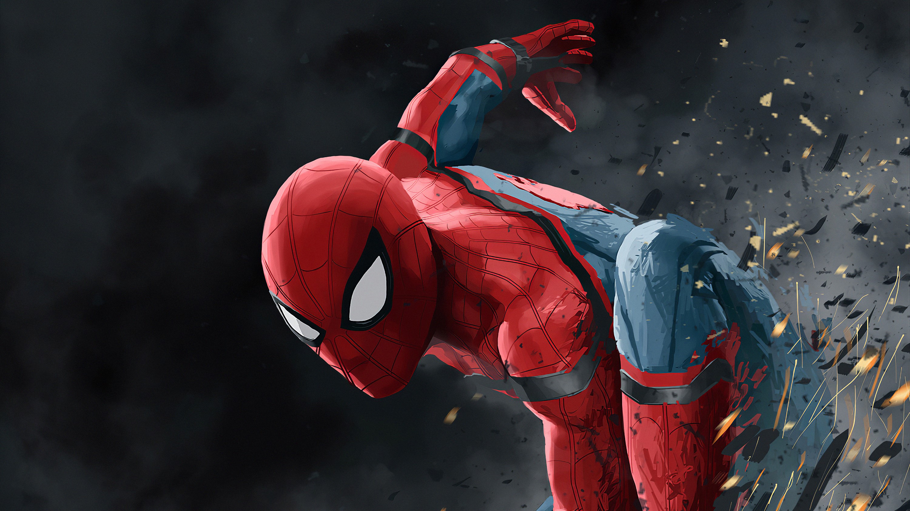spiderman, hd, 4k, superheroes, artwork, digital art, art, artstation, HD Wallpaper