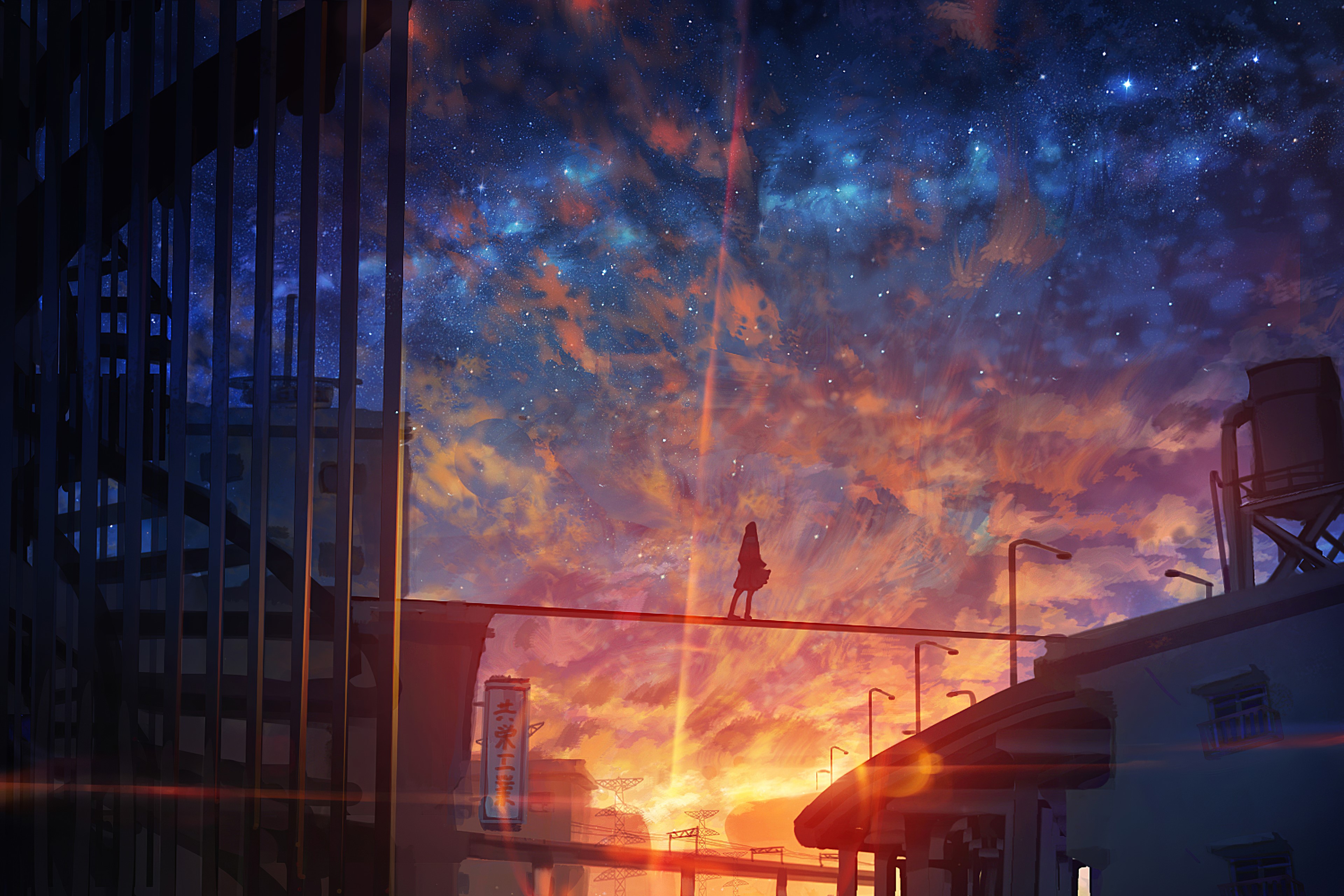 anime girl, anime, artist, artwork, digital art, hd, 4k, HD Wallpaper