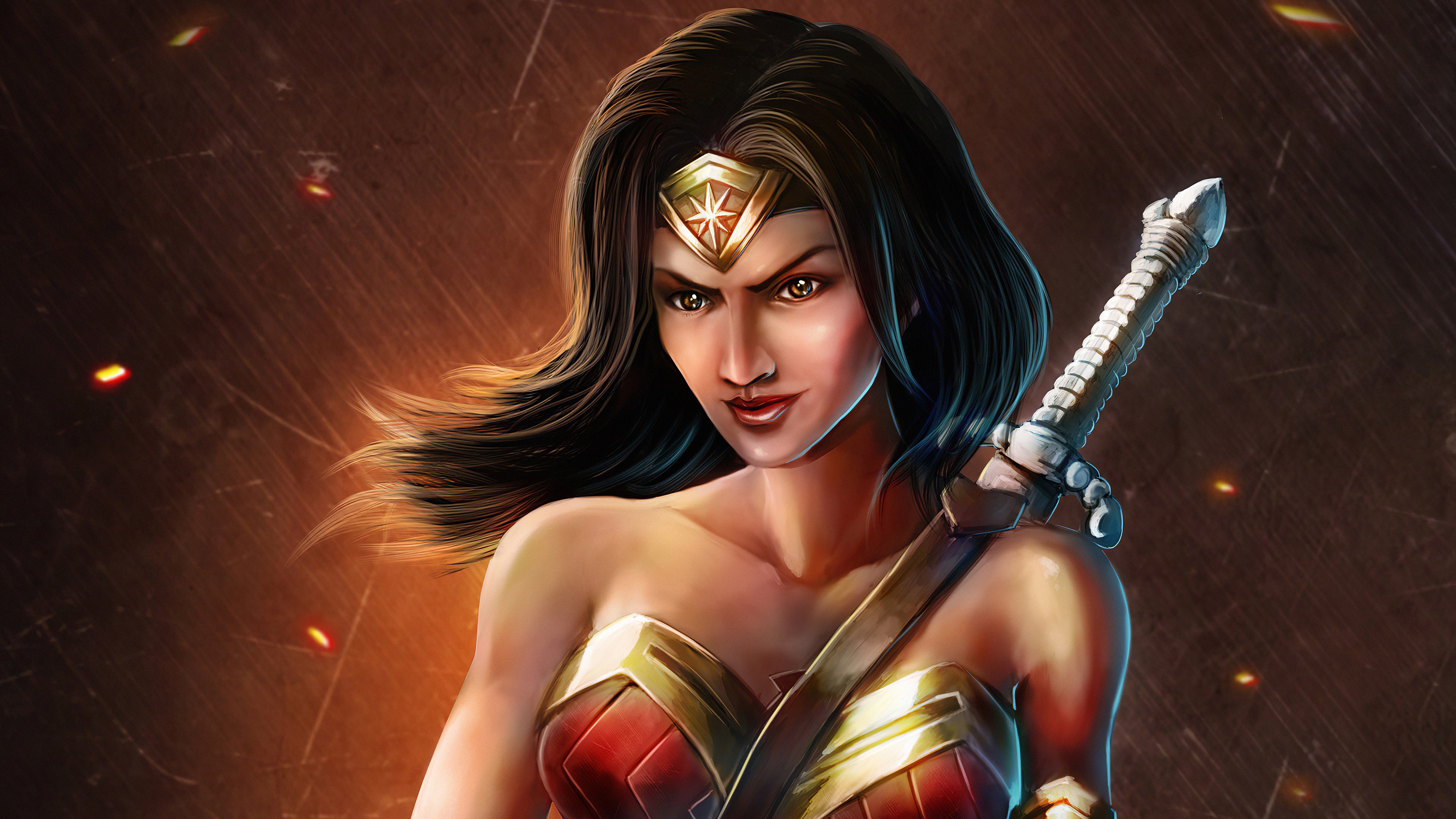 wonder woman, hd, 4k, superheroes, artwork, digital art, artstation, HD Wallpaper