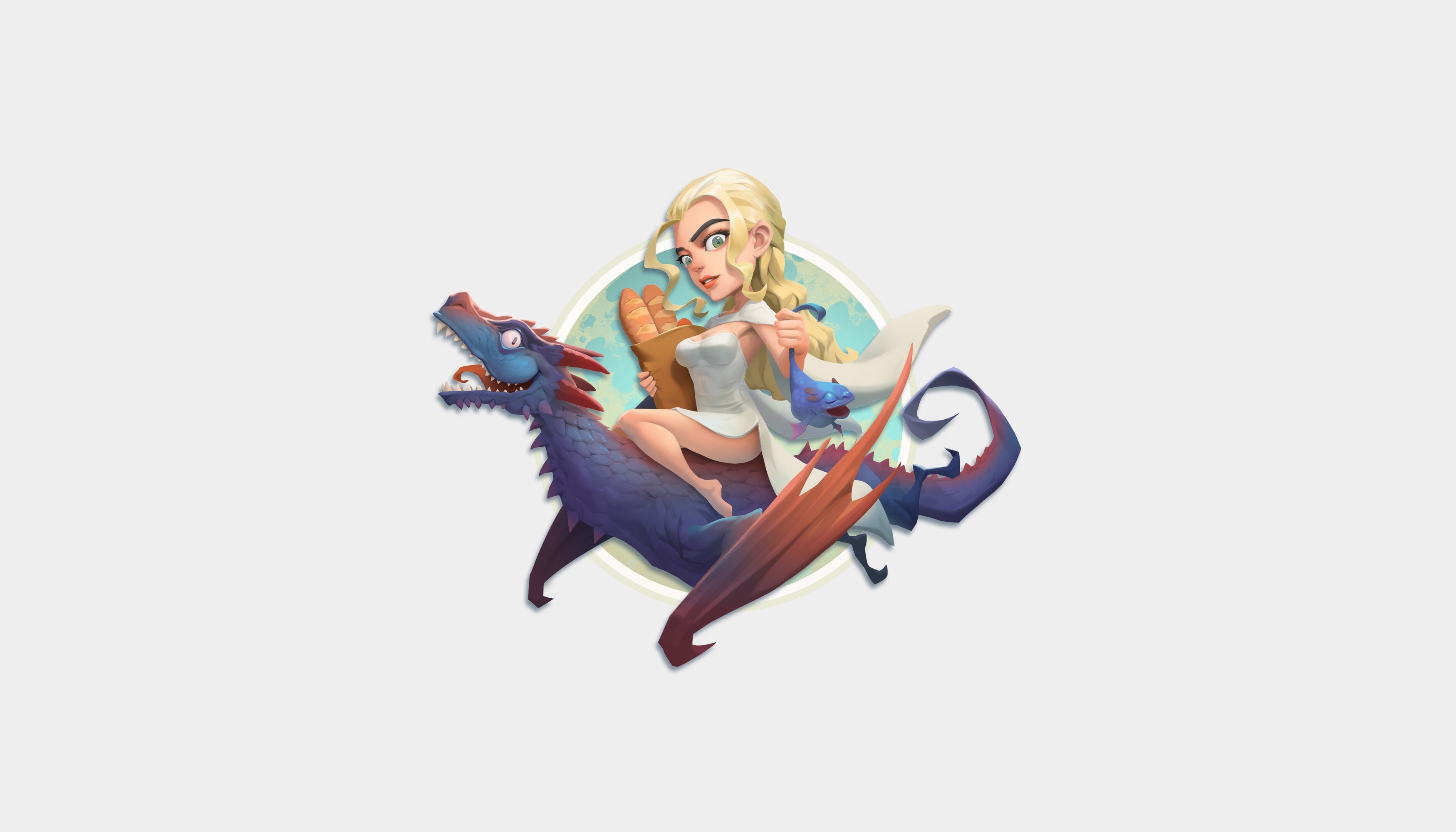 daenerys targaryen, game of thrones, tv shows, hd, artist, artwork, digital art, 4k, minimalism, minimalist, HD Wallpaper