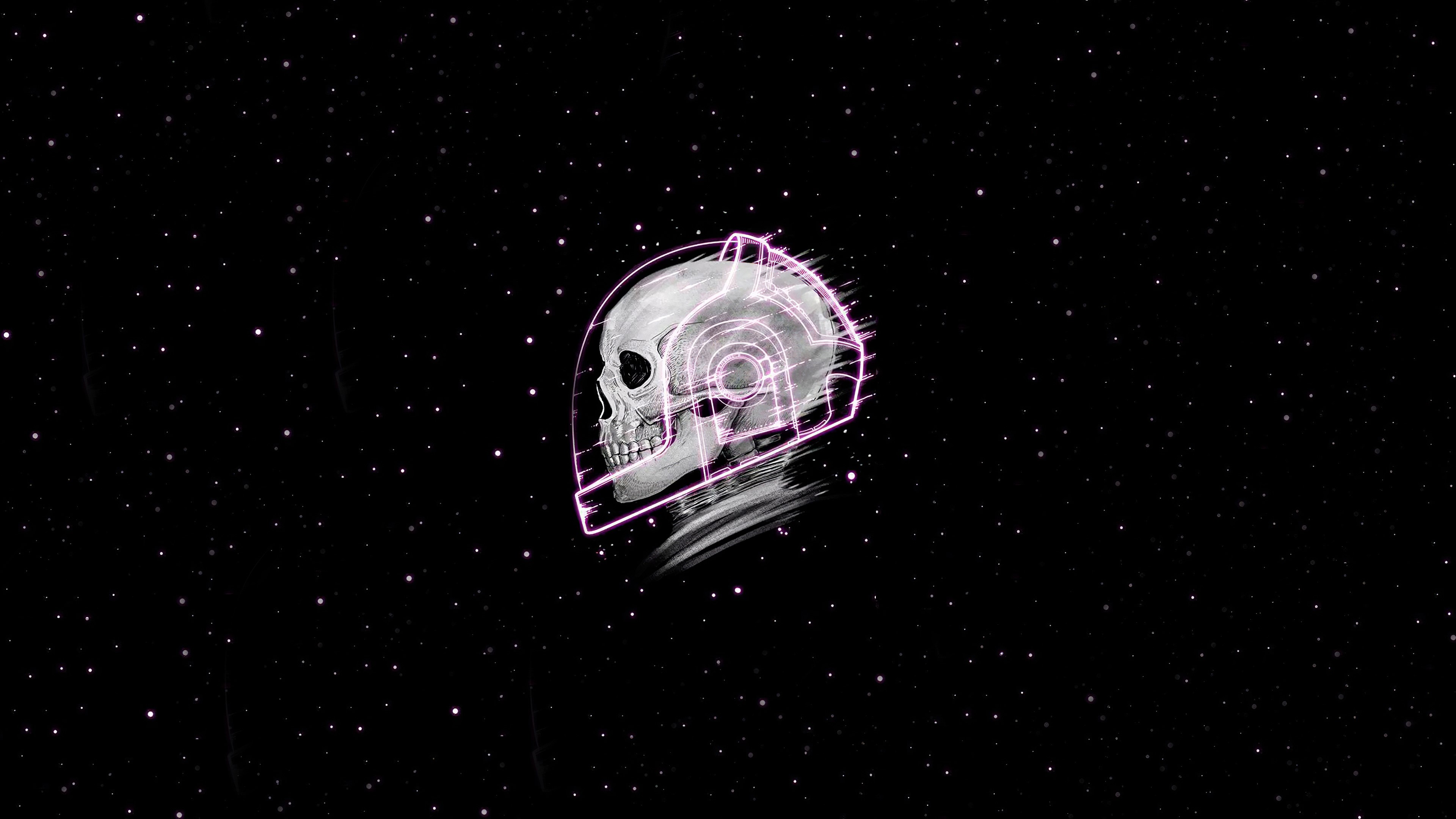 skull, stars, artist, artwork, digital art, hd, 4k, HD Wallpaper
