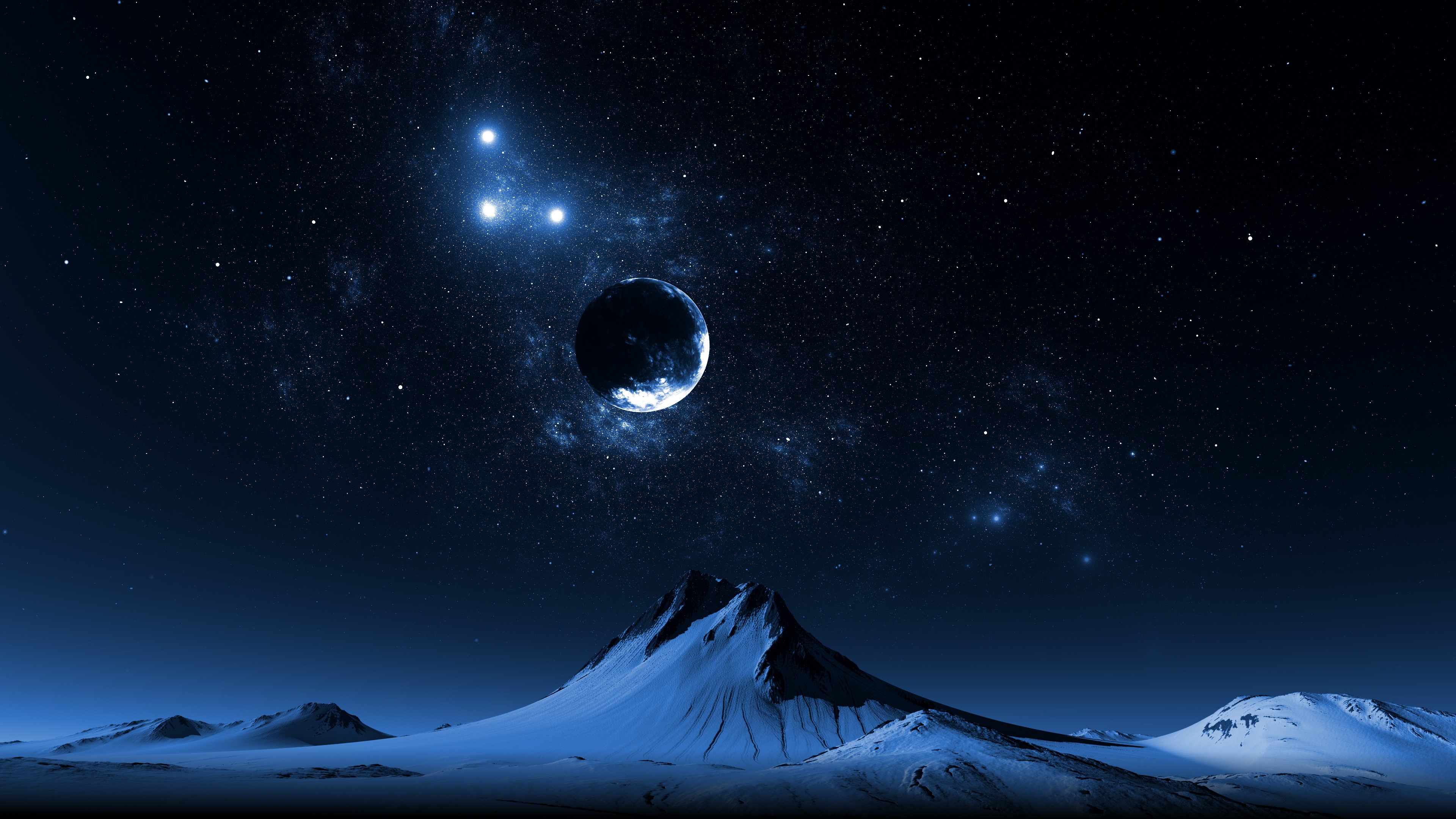 moon, artist, artwork, digital art, hd, 4k, sky, deviantart, HD Wallpaper