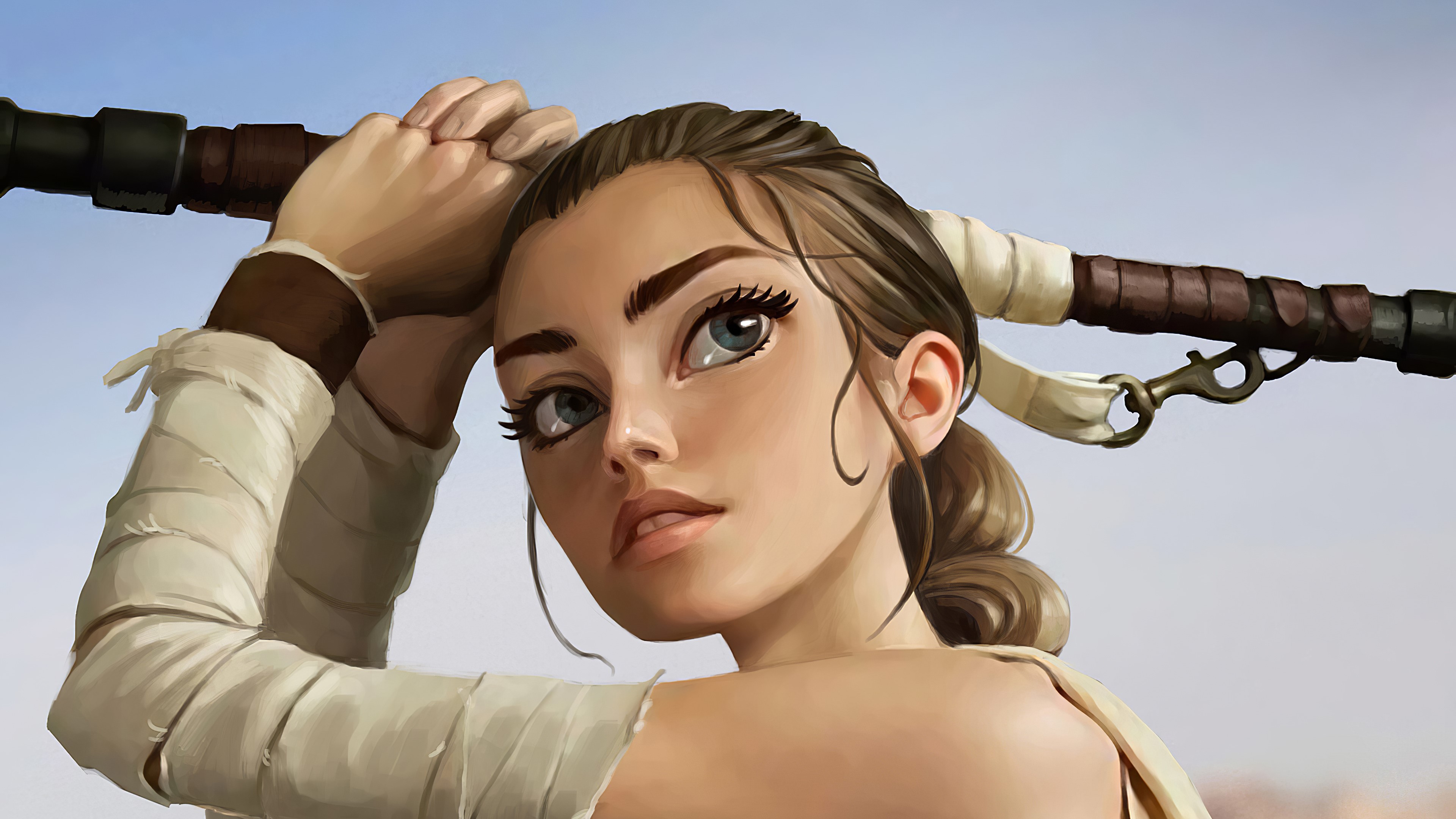 rey, star wars, artist, artwork, digital art, hd, 4k, artstation, HD Wallpaper