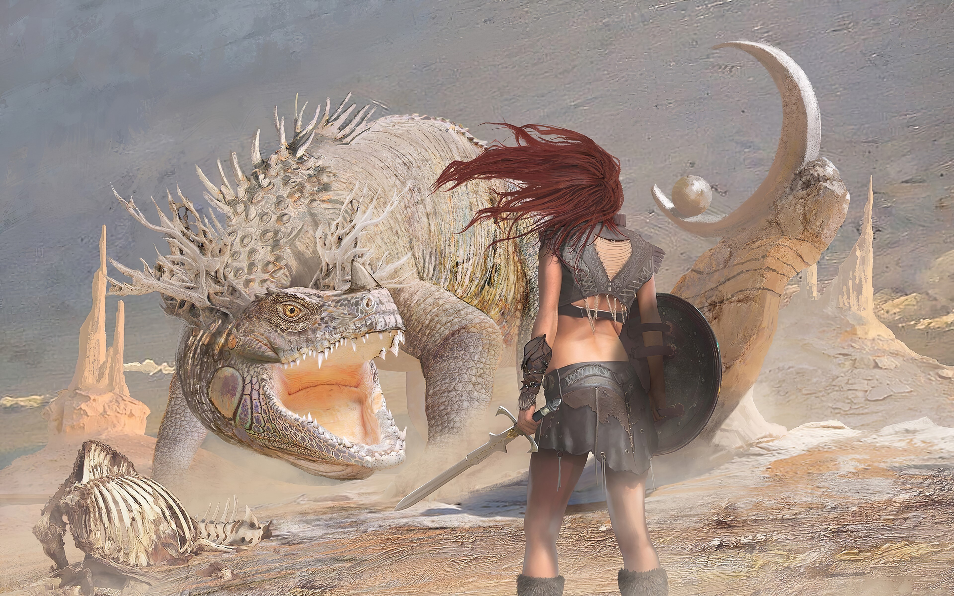 warrior, artist, artwork, digital art, hd, 4k, HD Wallpaper