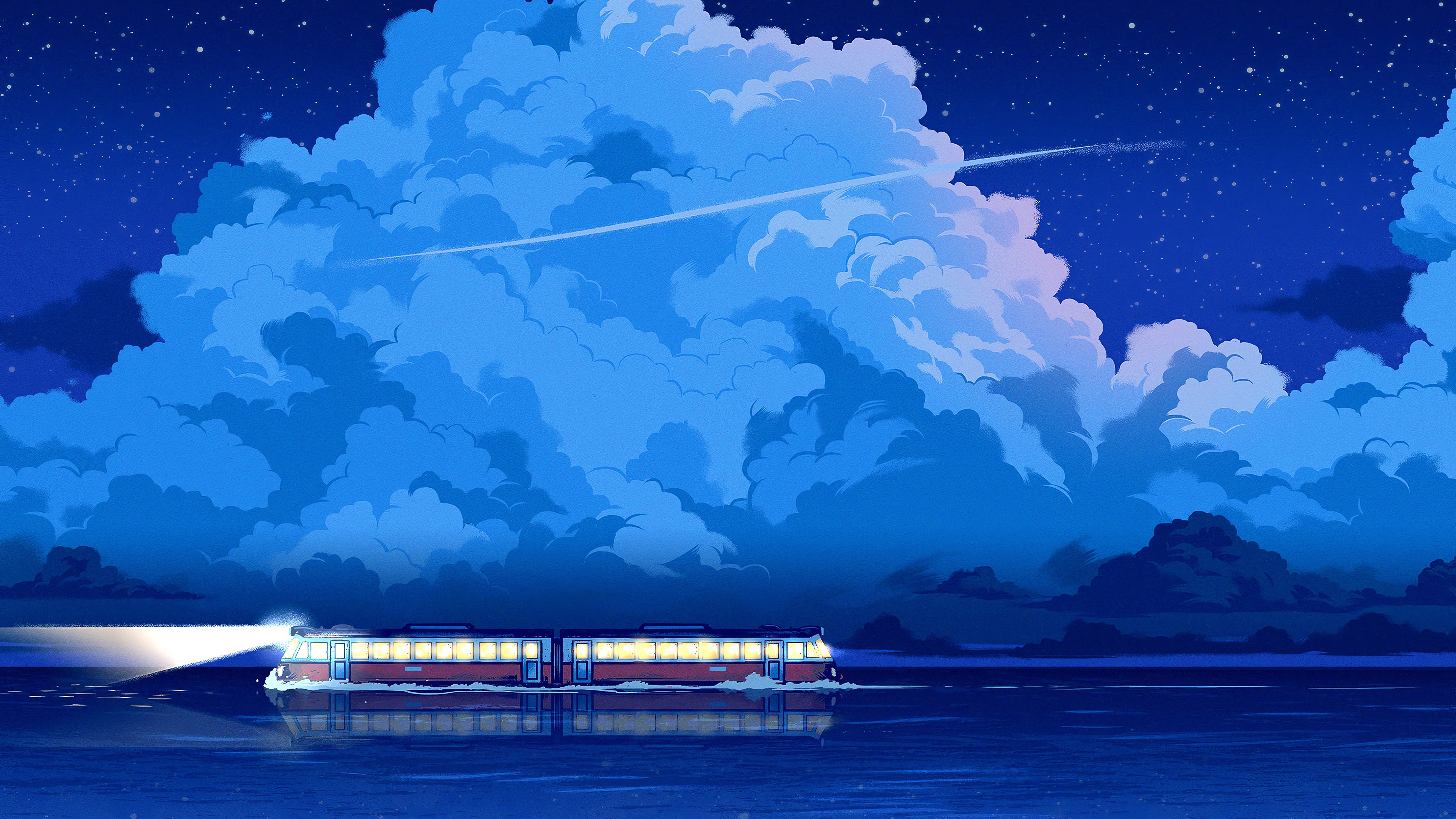 boat, artist, artwork, digital art, hd, HD Wallpaper