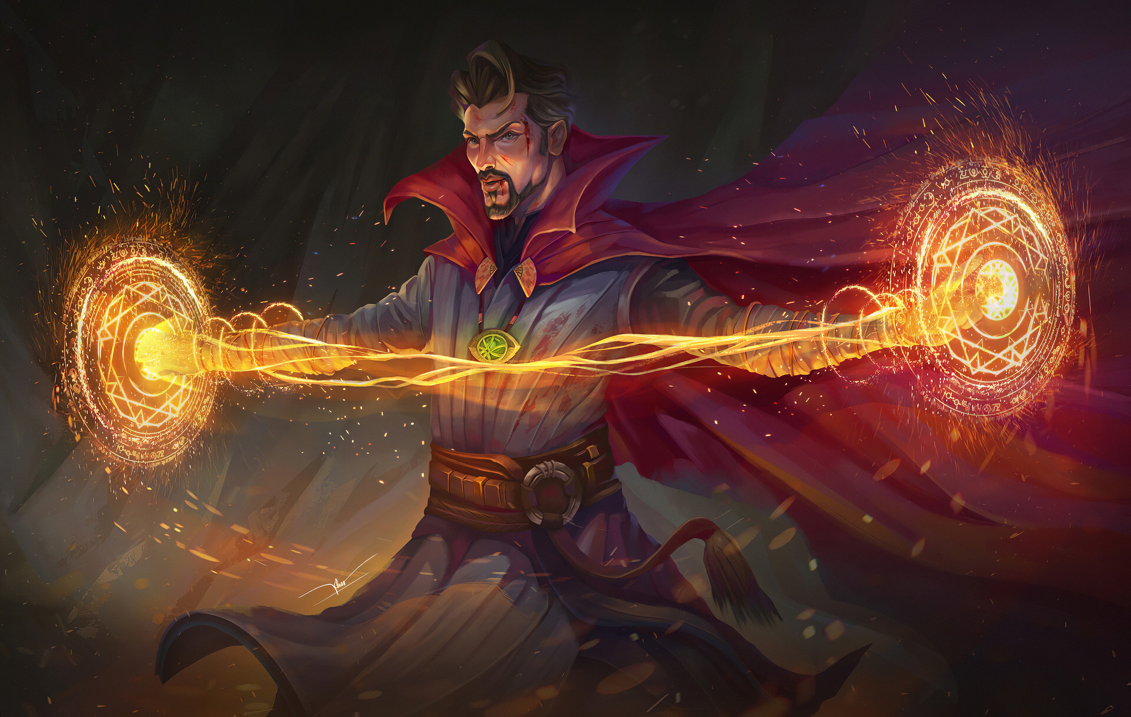 doctor strange, hd, 4k, superheroes, digital art, artwork, HD Wallpaper