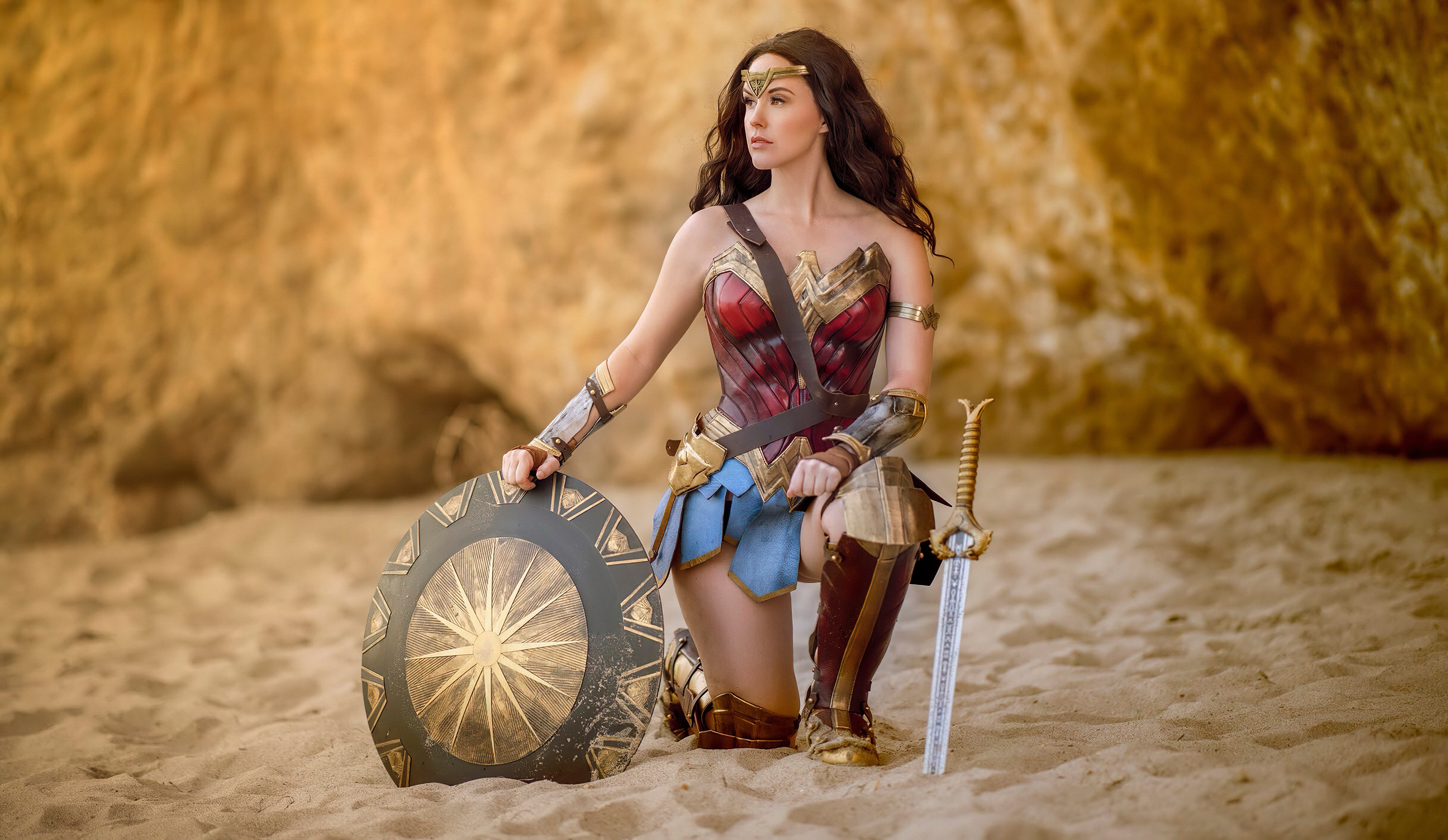 wonder woman, superheroes, hd, 4k, cosplay, HD Wallpaper