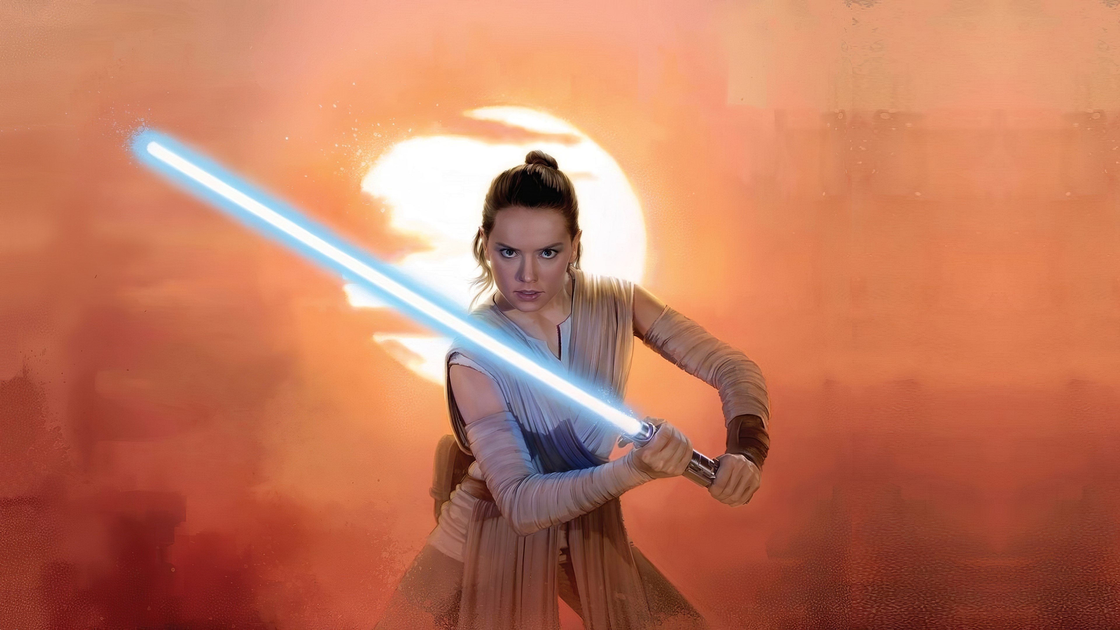 rey, star wars, artwork, hd, digital art, 4k, HD Wallpaper