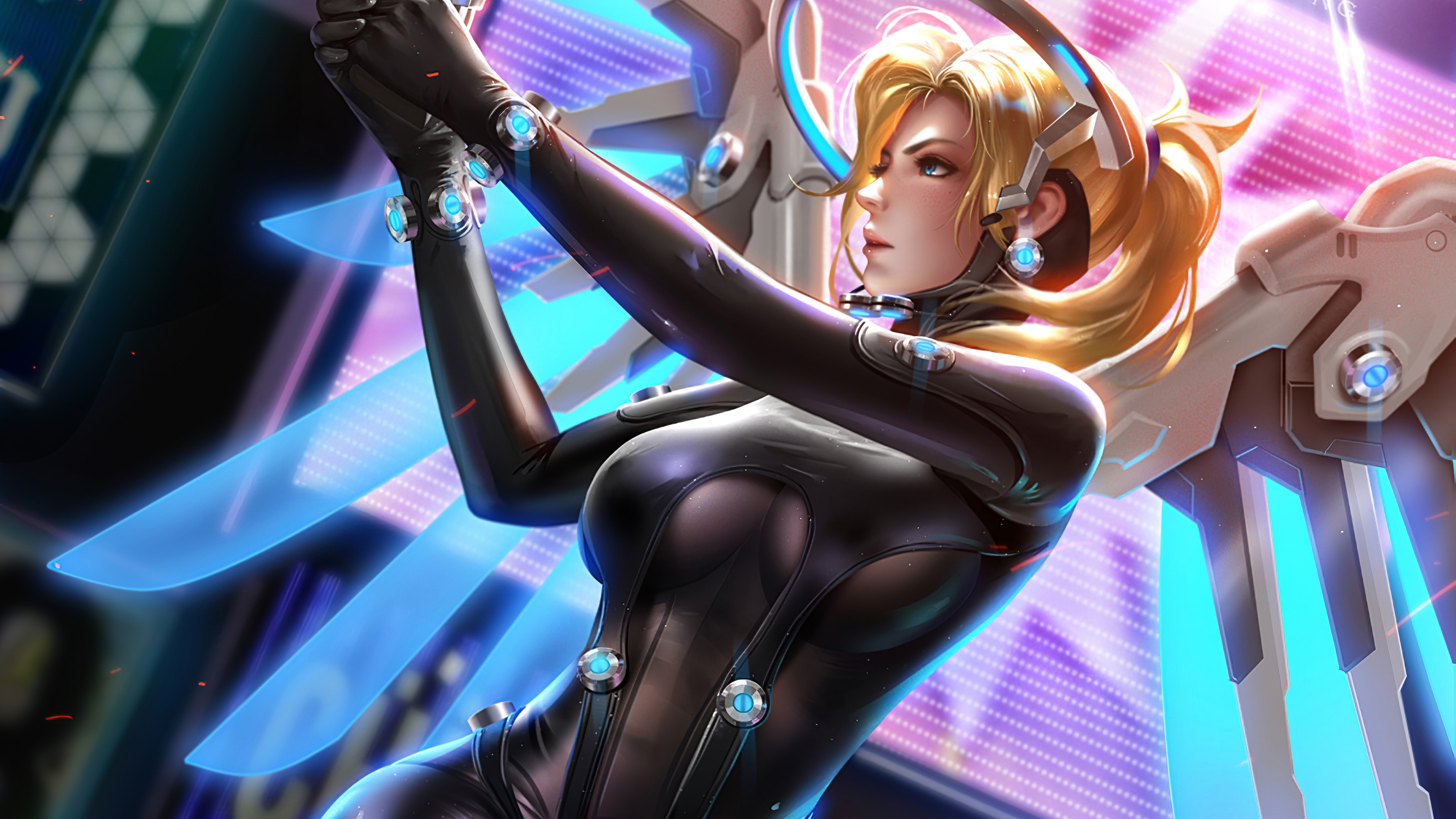 mercy overwatch, overwatch, games, xbox games, ps games, pc games, hd, 4k, deviantart, HD Wallpaper