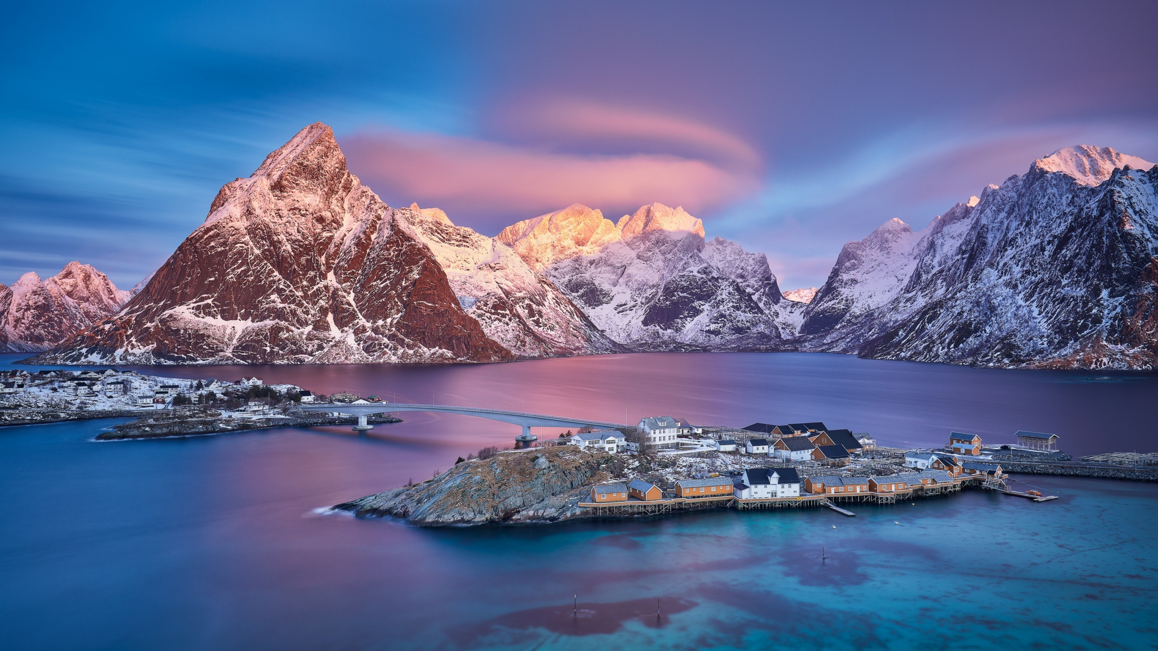 mountains, island, nature, hd, 4k, sunrise, HD Wallpaper