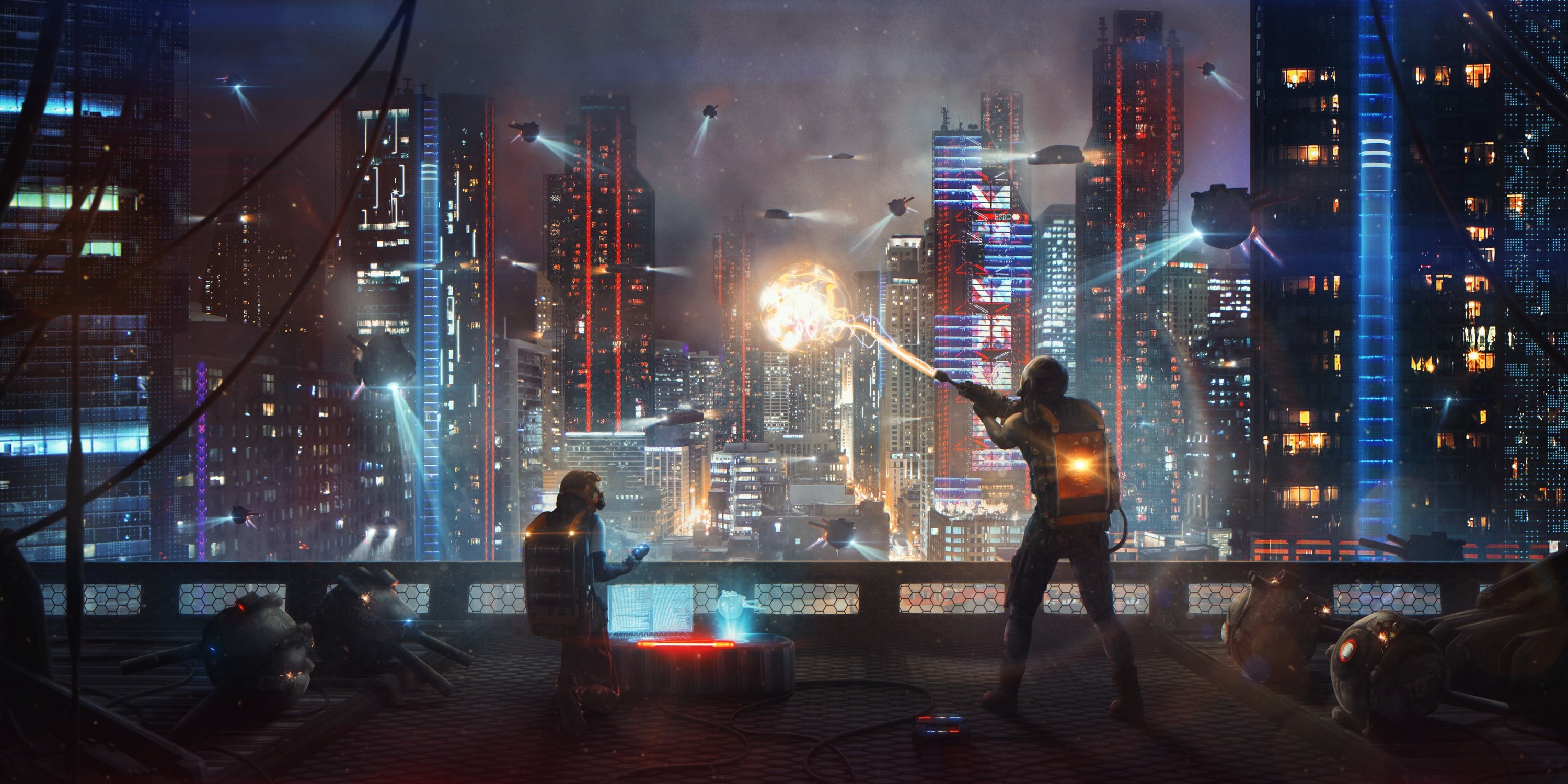 scifi, cyborg, artist, artwork, digital art, hd, 4k, HD Wallpaper