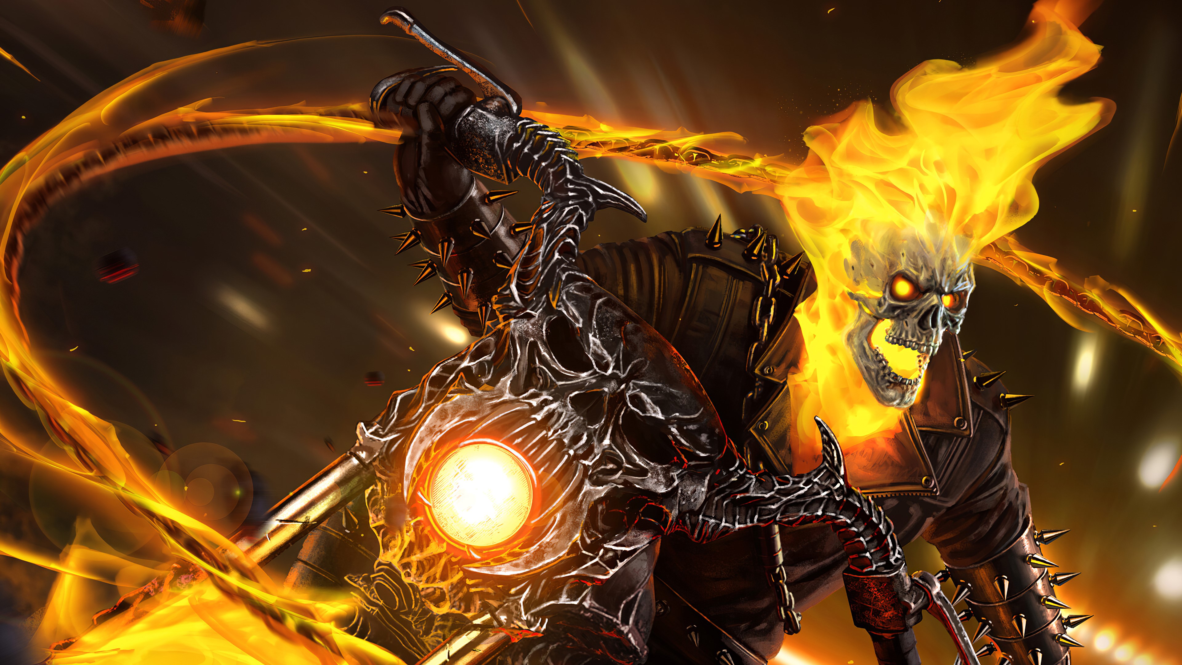 ghost rider, superheroes, hd, 4k, artstation, HD Wallpaper