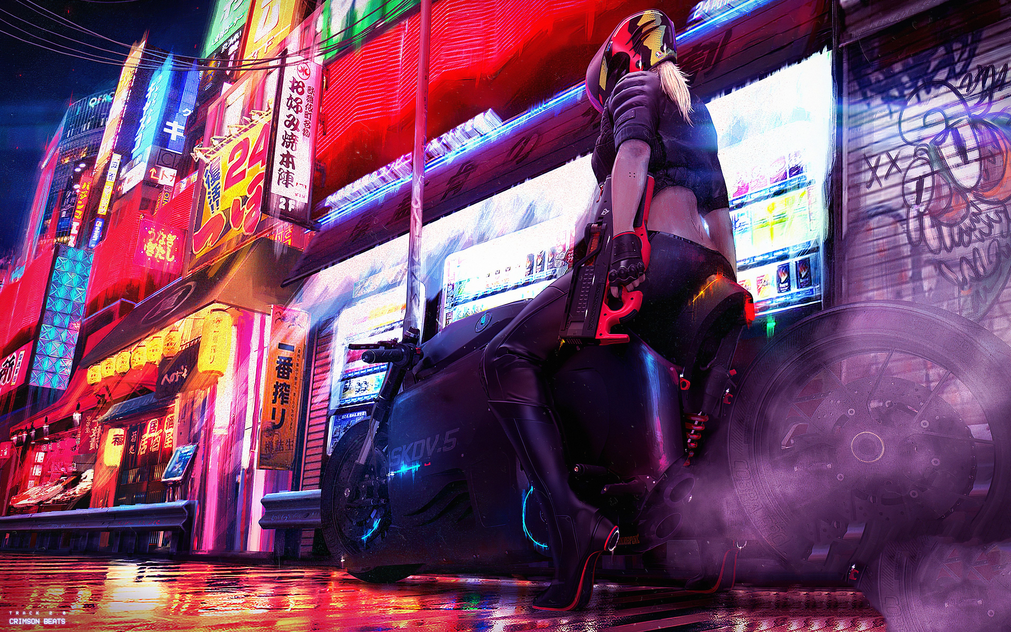 cyberpunk, artist, hd, 4k, artwork, artstation, HD Wallpaper