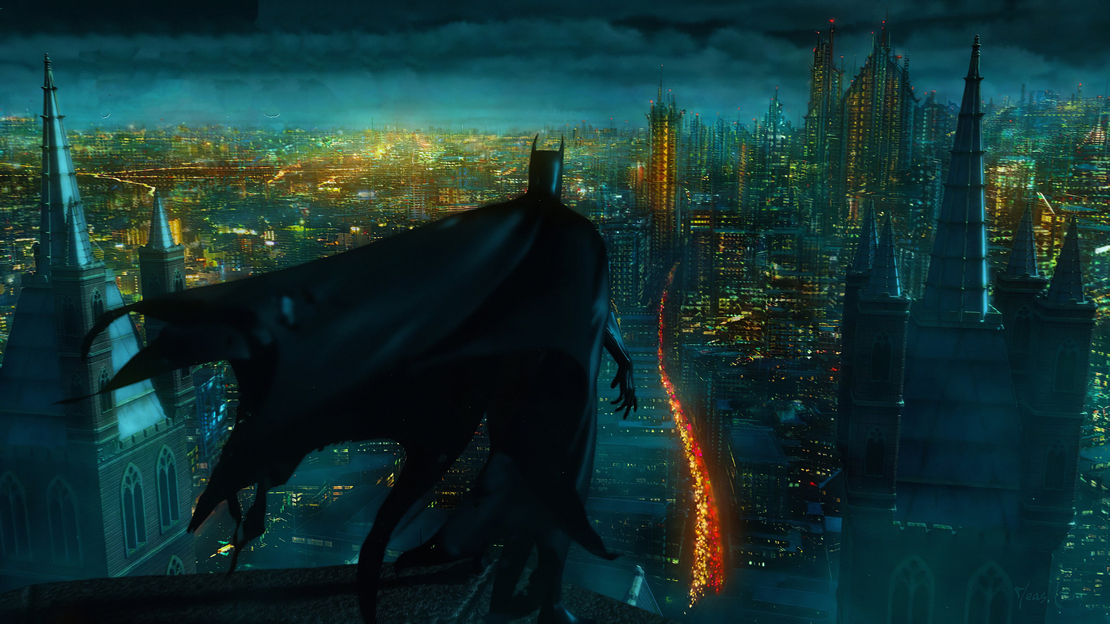batman, hd, 4k, superheroes, digital art, artwork, artstation, HD Wallpaper