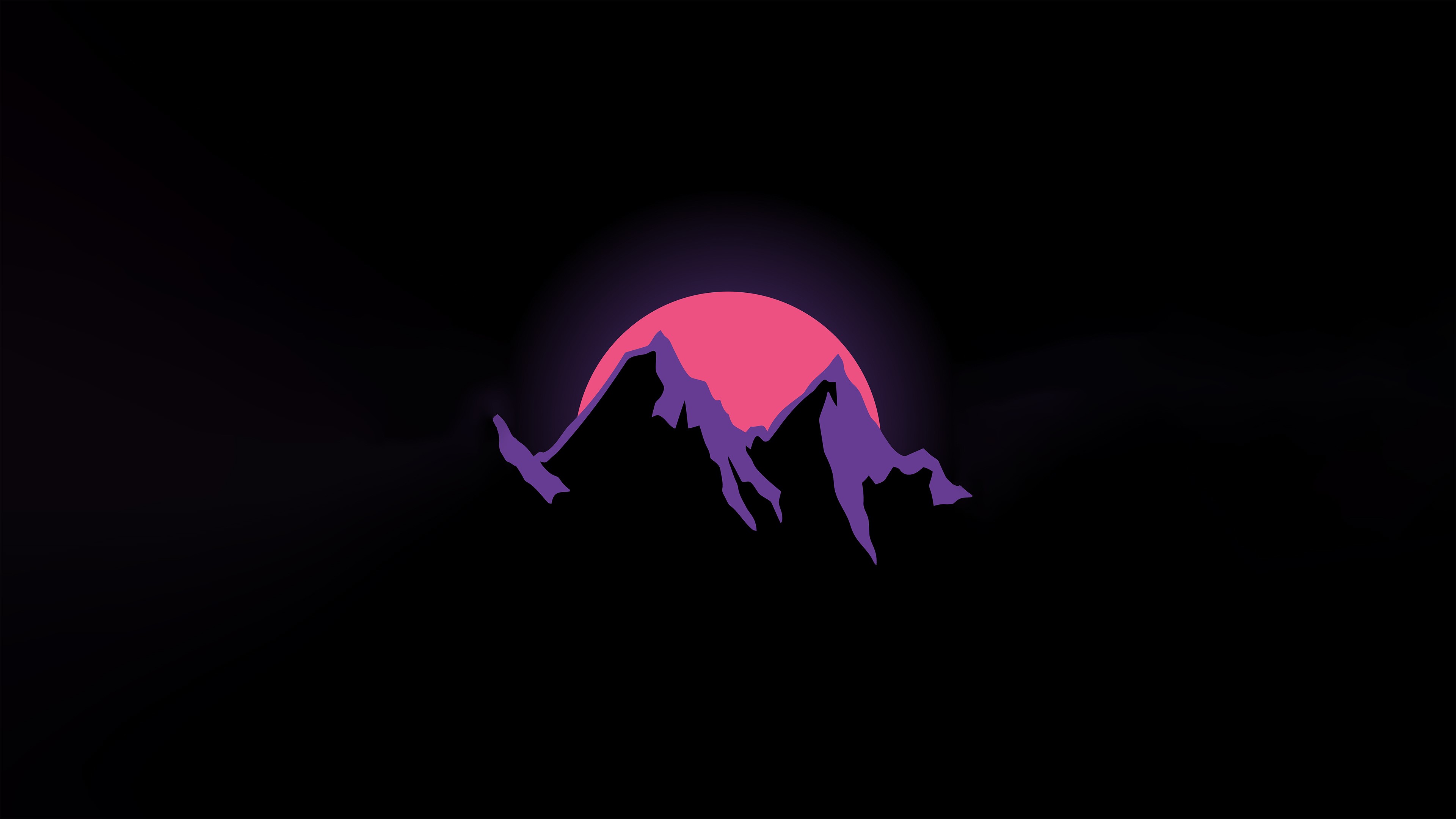 mountains, minimalism, minimalist, artist, artwork, digital art, hd, 4k, HD Wallpaper