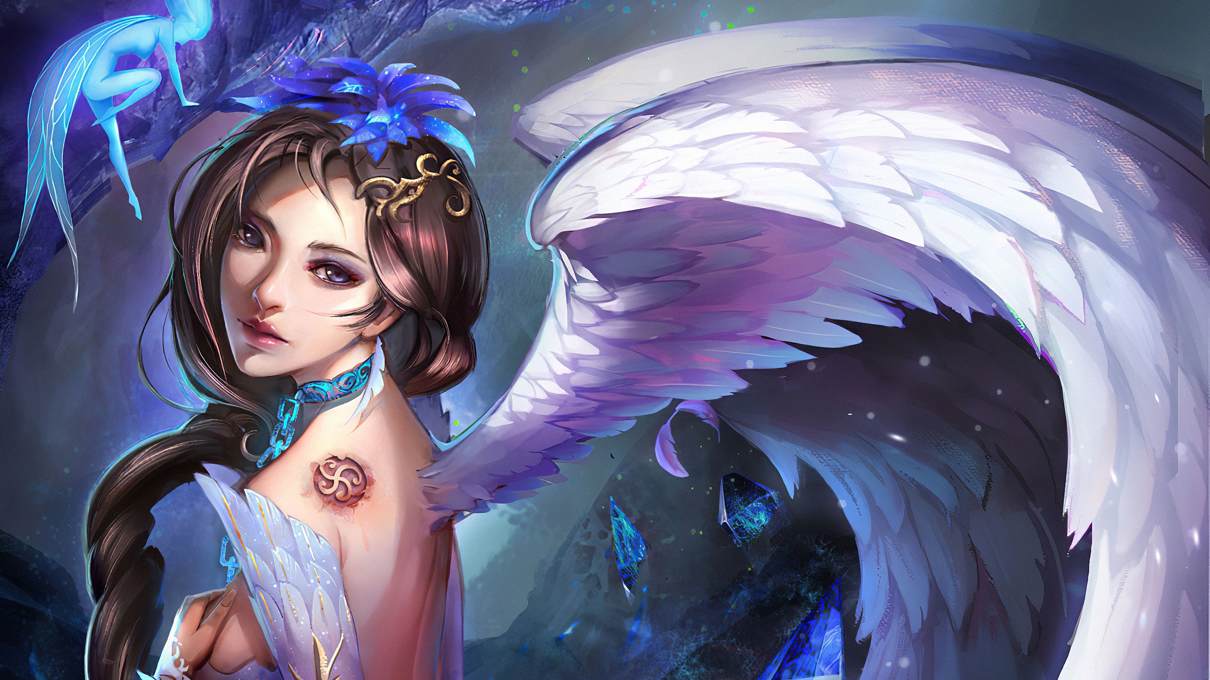 angel, wings, artist, hd, artwork, 4k, artstation, HD Wallpaper