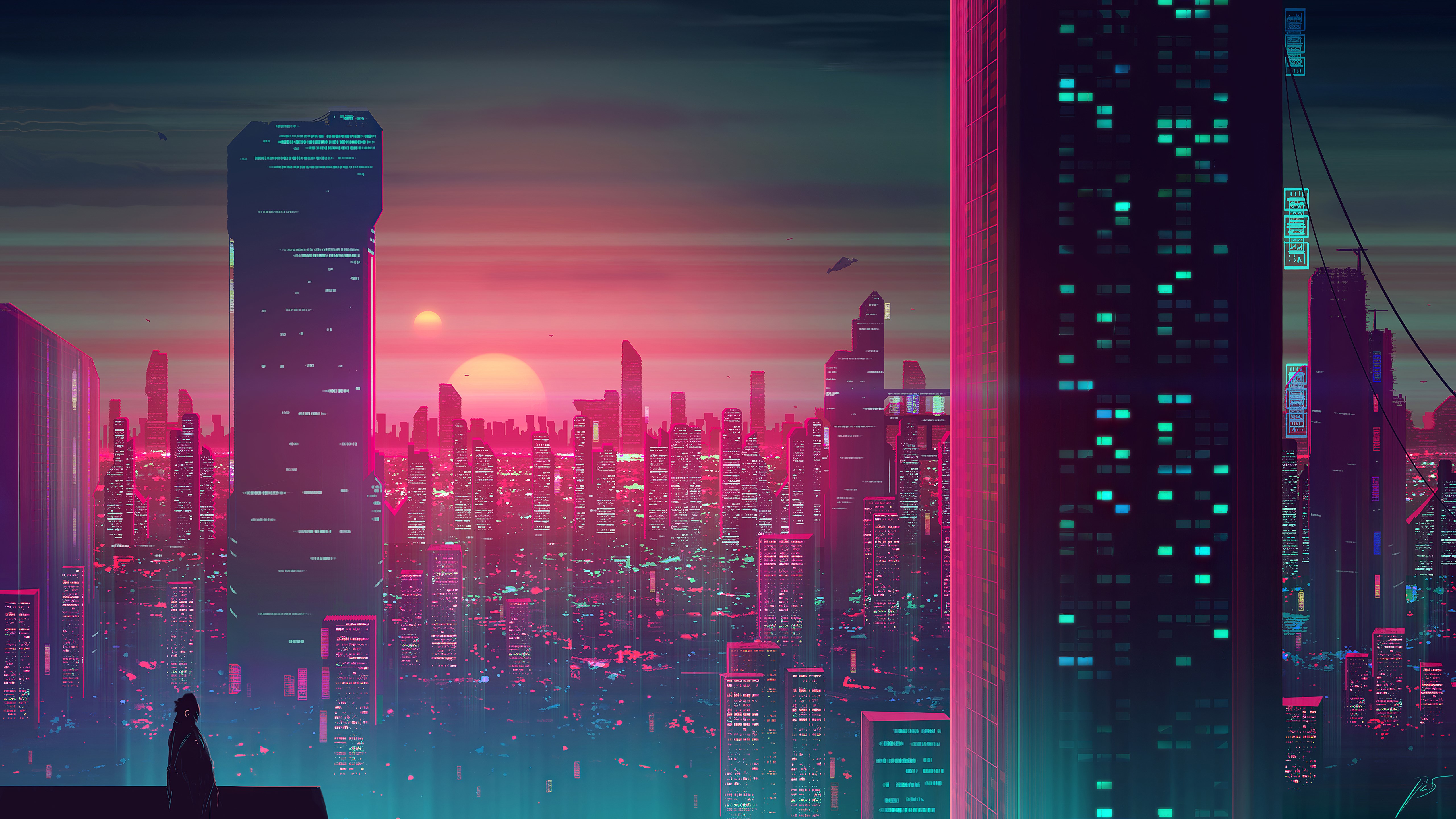 retrowave, synthwave, scifi, artist, artwork, digital art, hd, 4k, artstation, HD Wallpaper