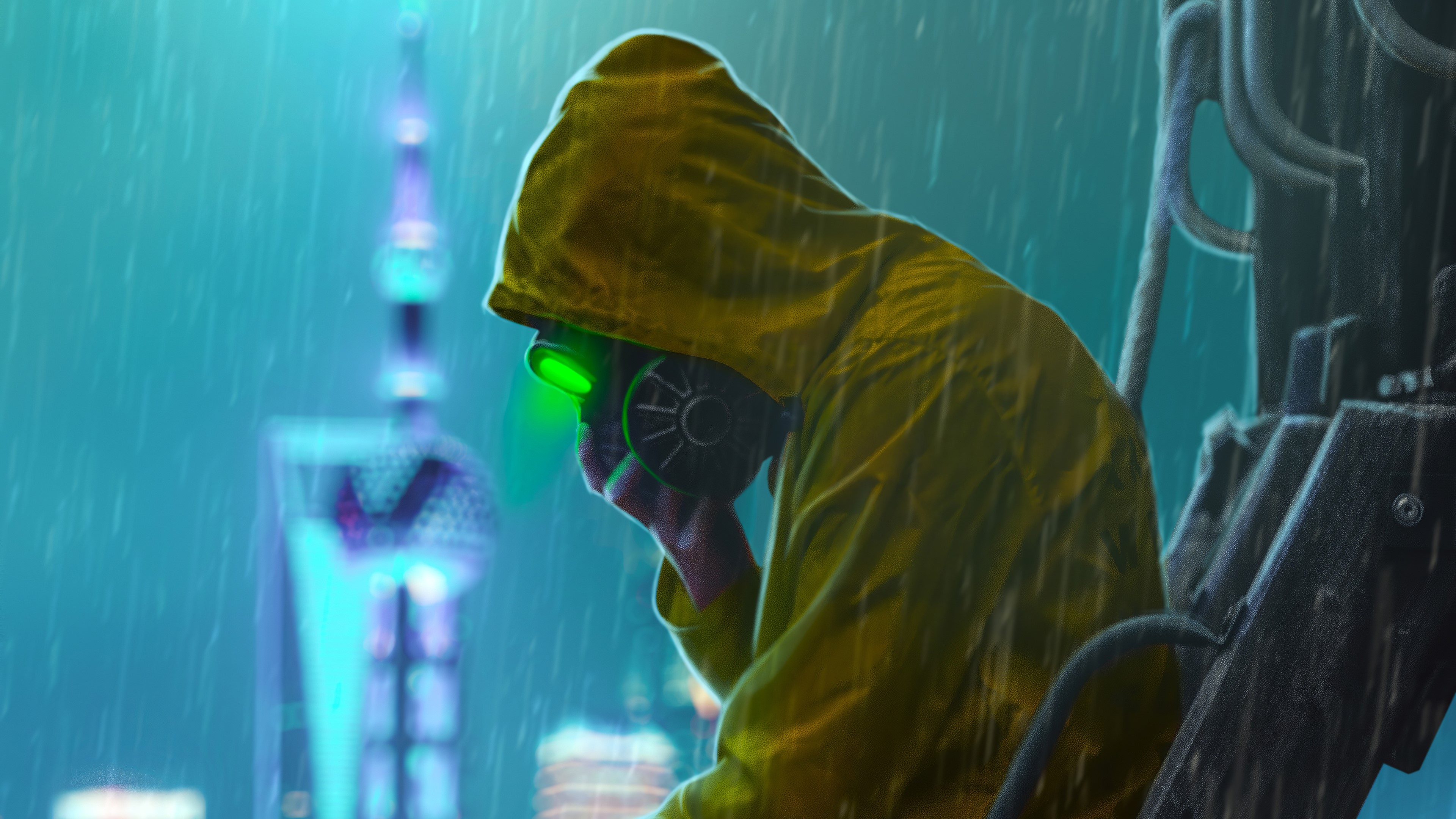mask, neon, anonymus, hd, 4k, HD Wallpaper