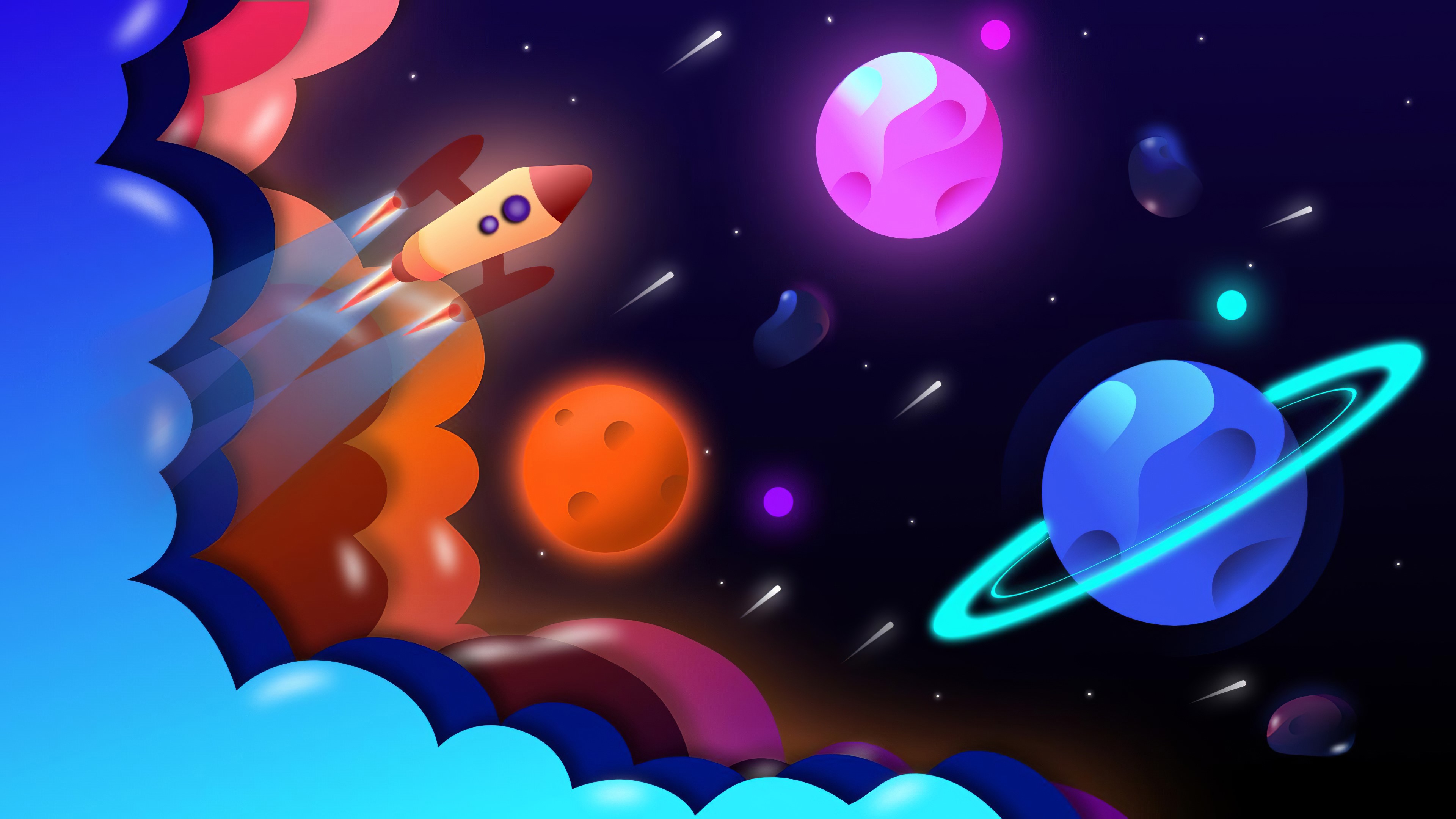 planets, space, artist, artwork, digital art, hd, 4k, HD Wallpaper