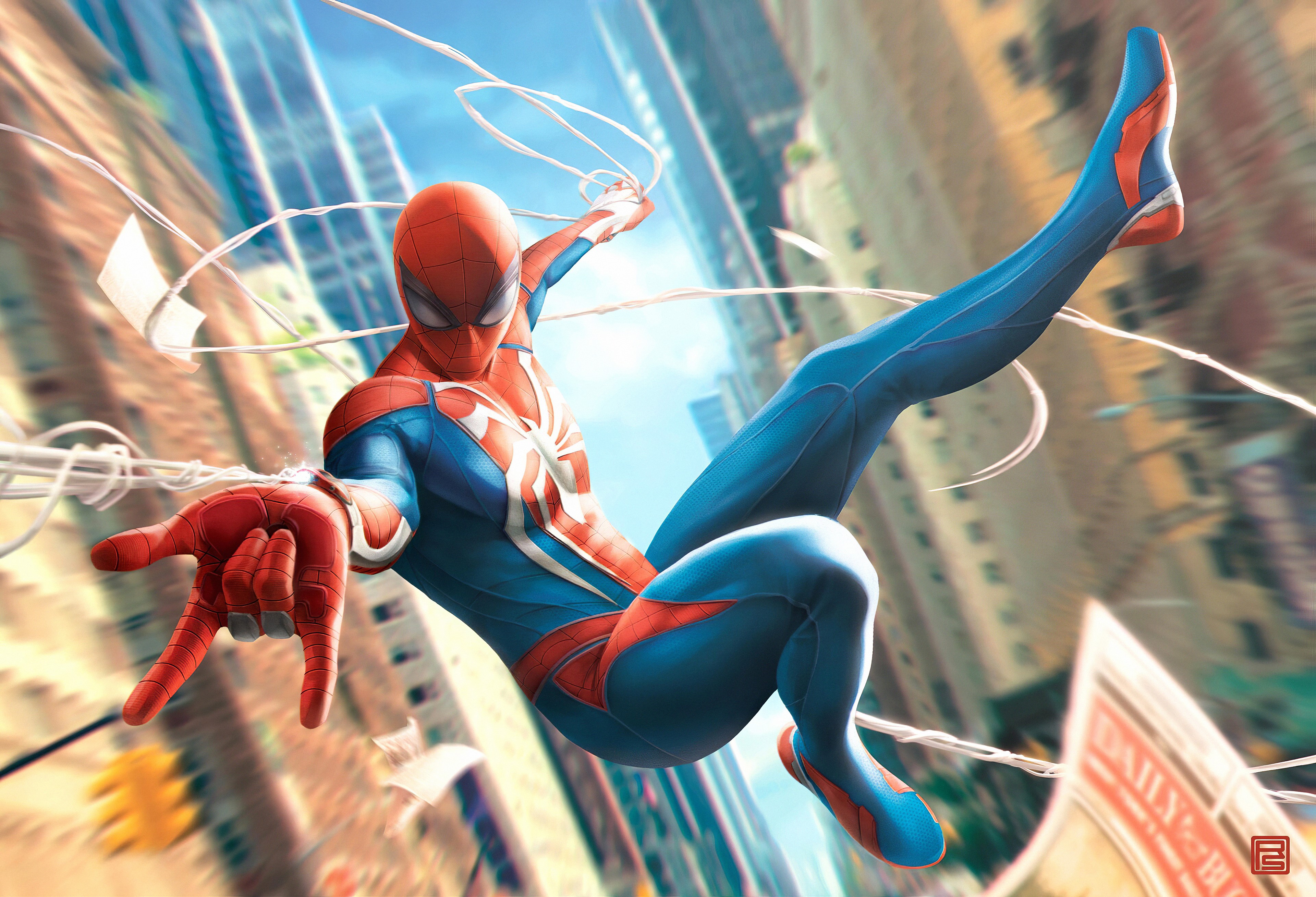 spiderman, hd, 4k, superheroes, artwork, digital art, art, artstation, HD Wallpaper