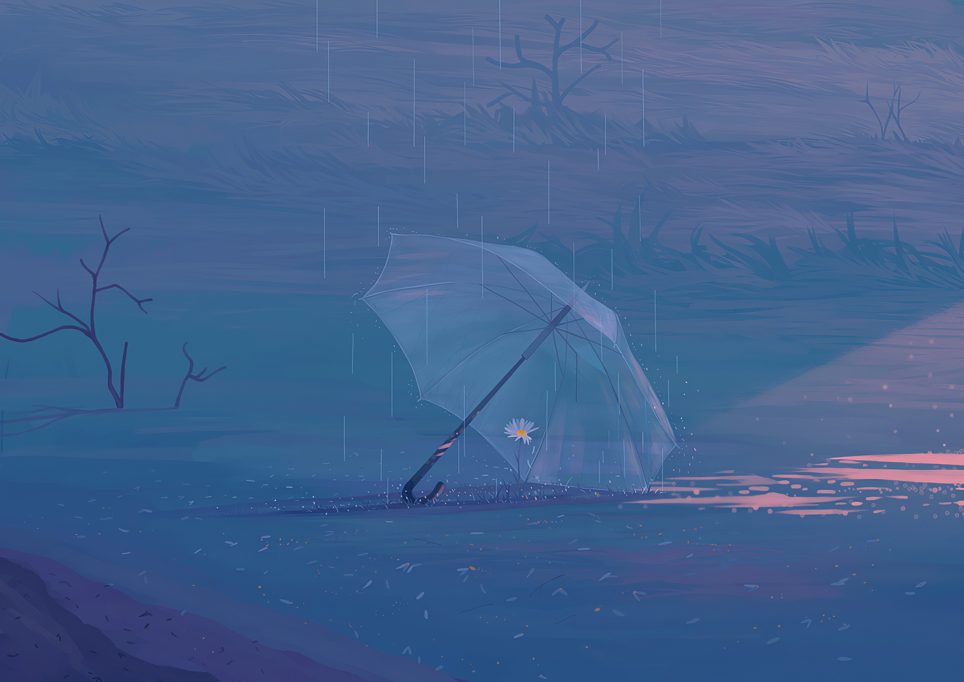 umbrella, artist, artwork, digital art, hd, 4k, artstation, HD Wallpaper