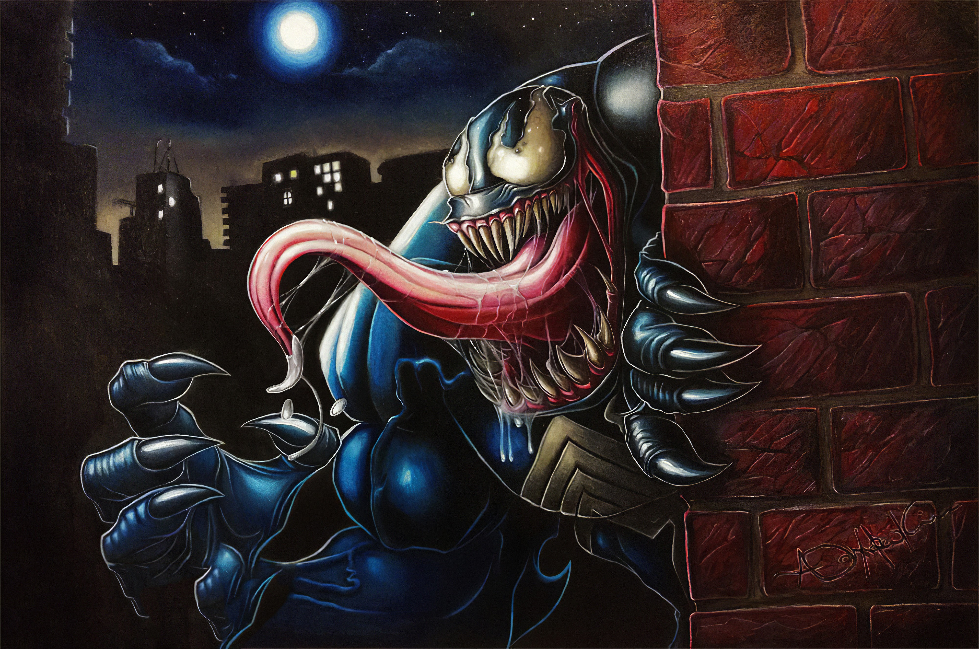 venom, hd, 4k, superheroes, artwork, digital art, HD Wallpaper