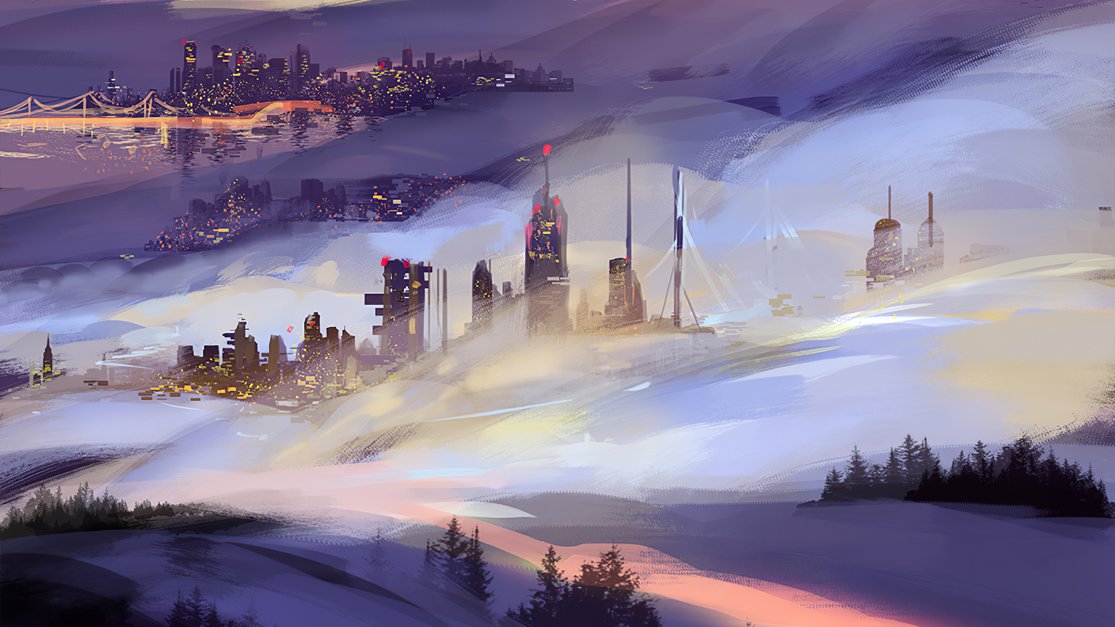 fog, artist, artwork, digital art, hd, 4k, artstation, HD Wallpaper