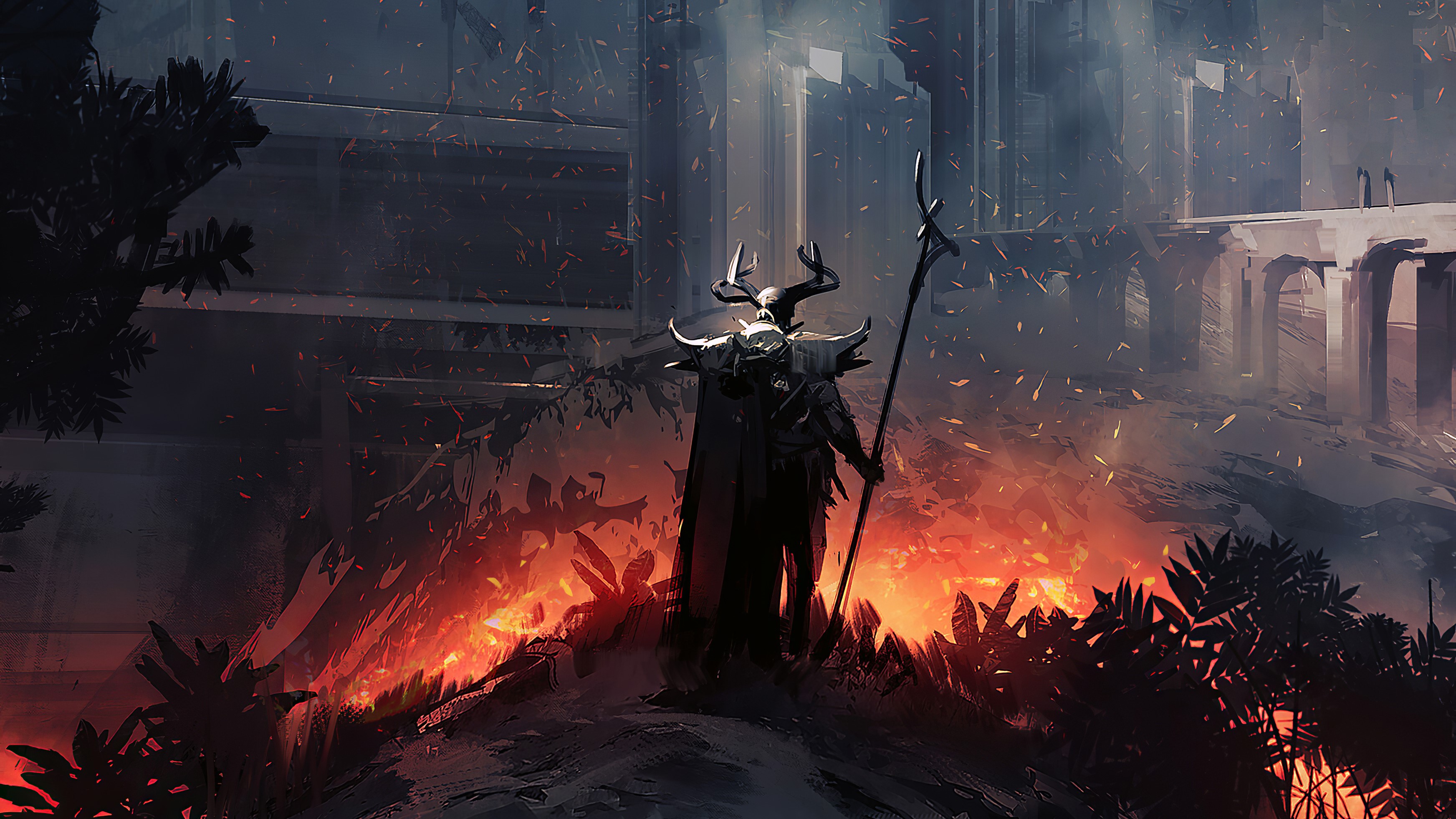 devil, knight, artist, artwork, digital art, hd, 4k, artstation, HD Wallpaper