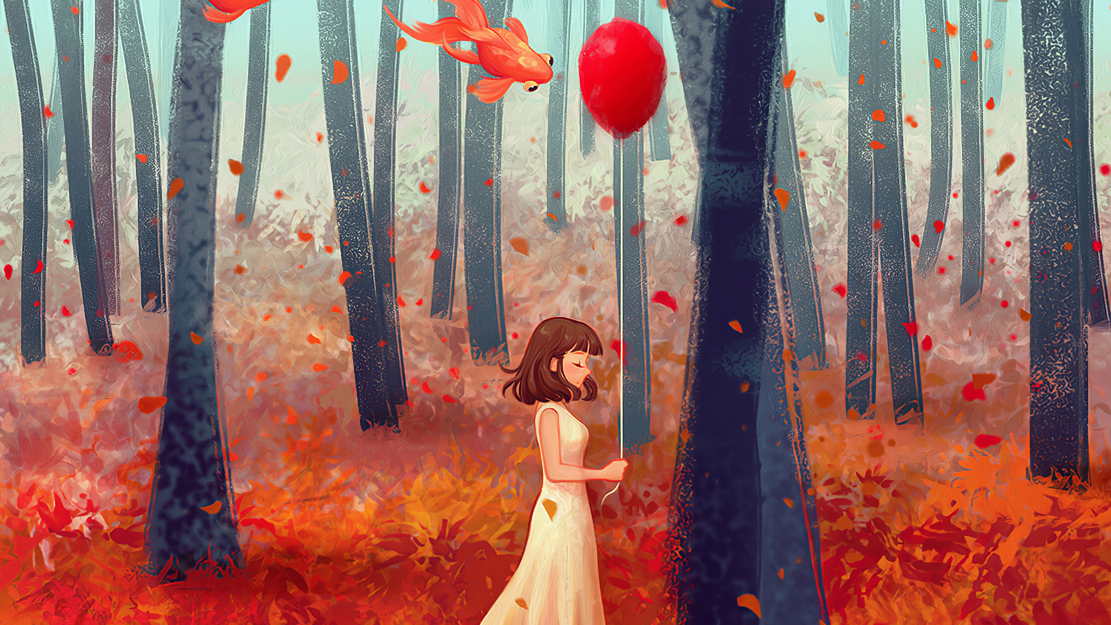 autumn, artist, artwork, digital art, hd, 4k, artstation, HD Wallpaper