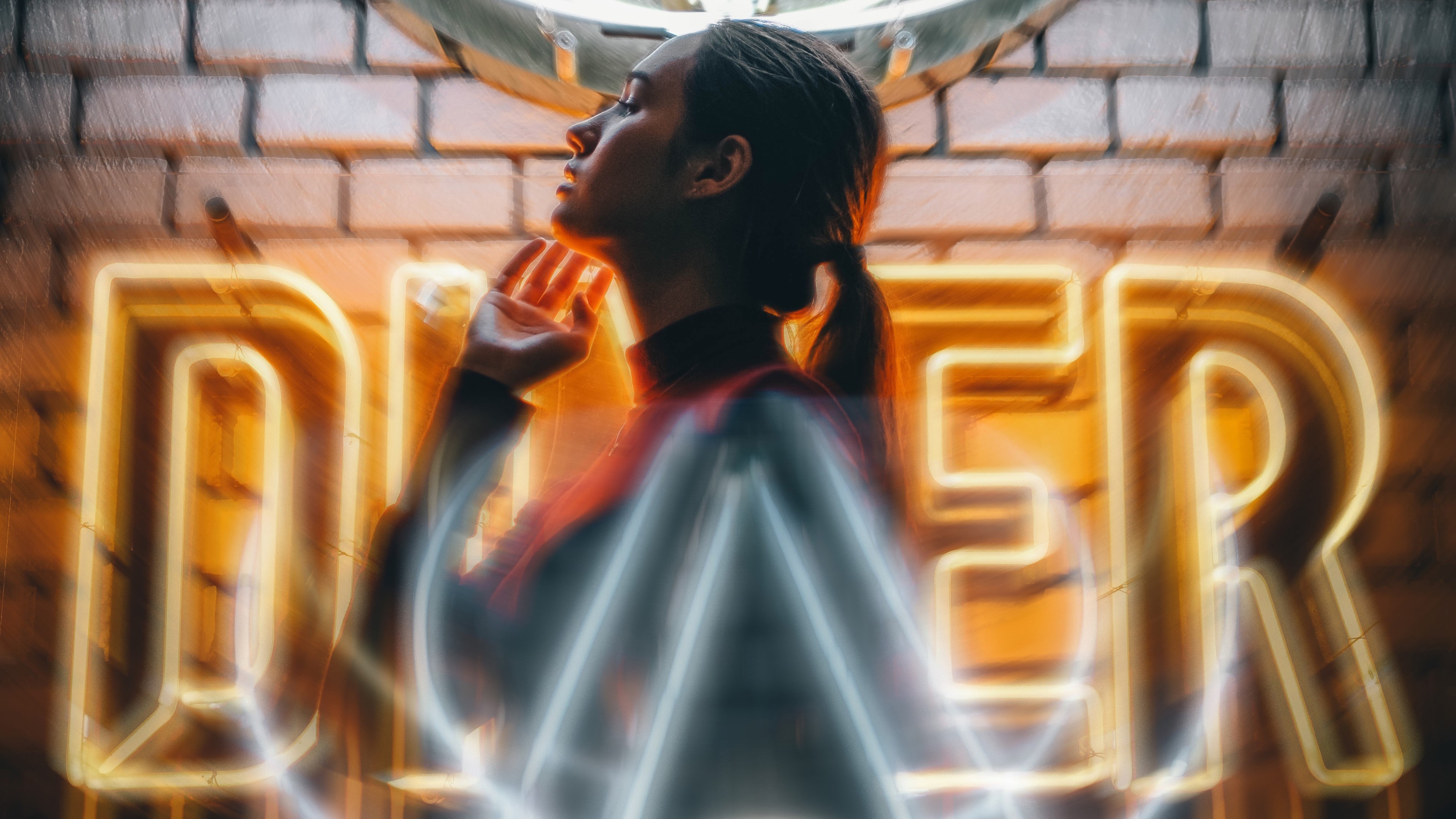 girls, model, photography, hd, 4k, neon, long exposure, HD Wallpaper