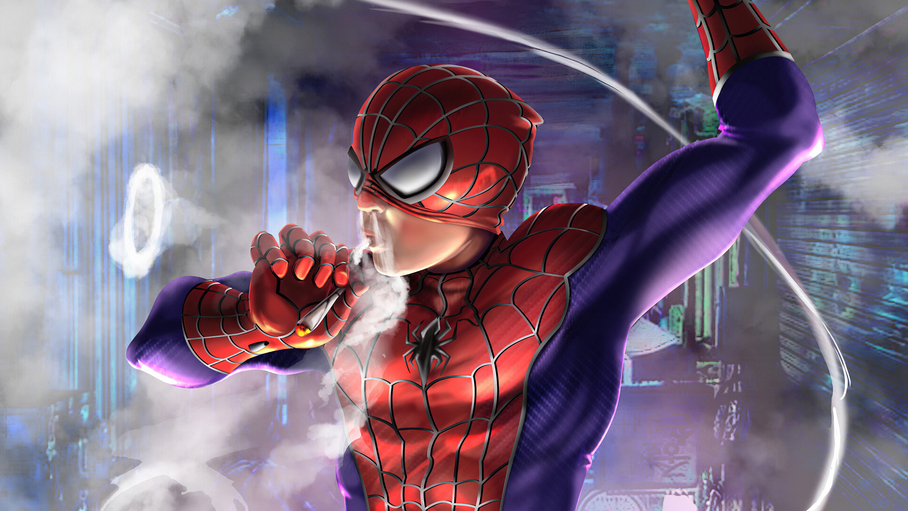 spiderman, hd, 4k, superheroes, artwork, digital art, art, artstation, HD Wallpaper