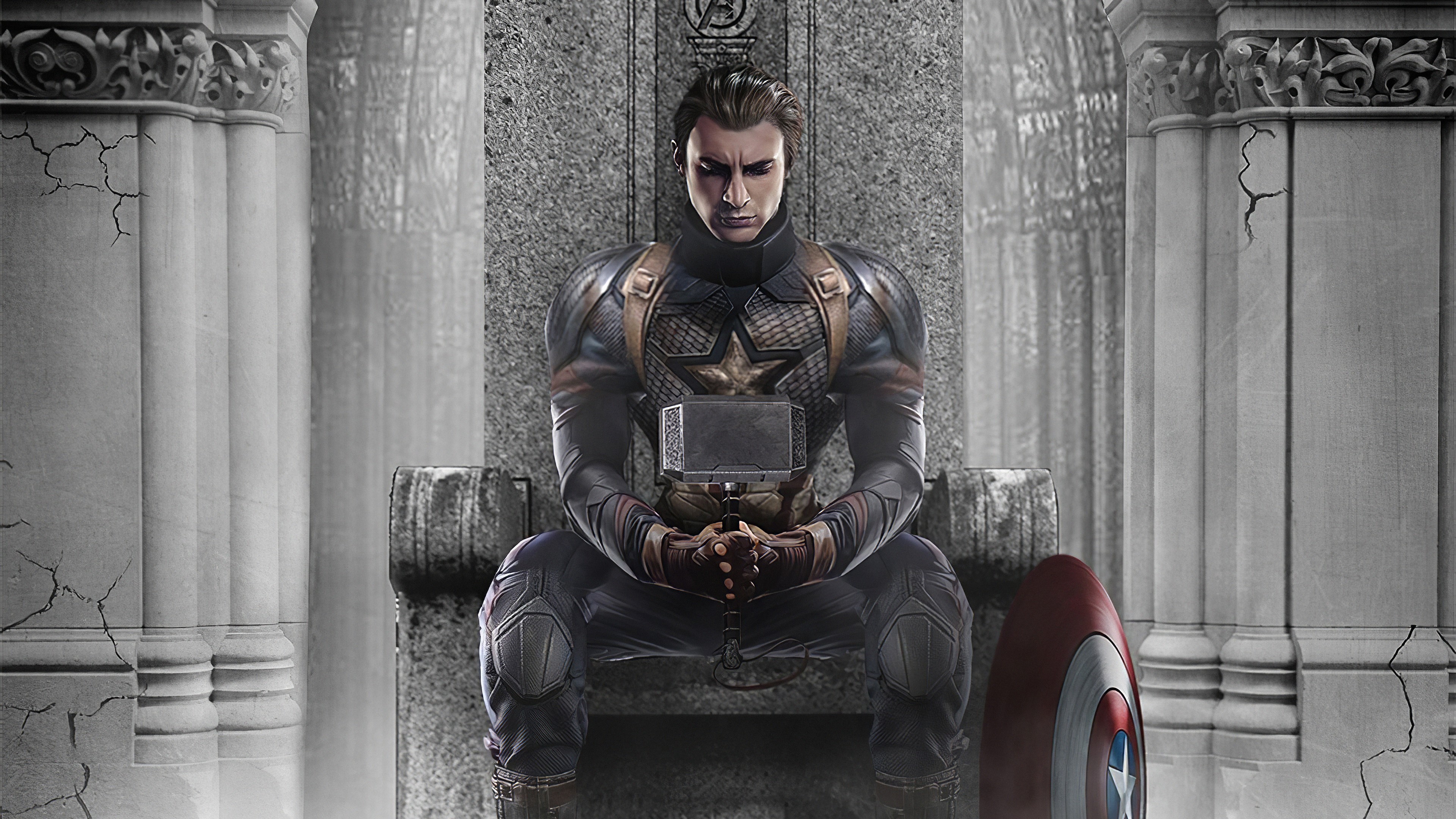 captain america, hd, 4k, superheroes, artwork, art, HD Wallpaper
