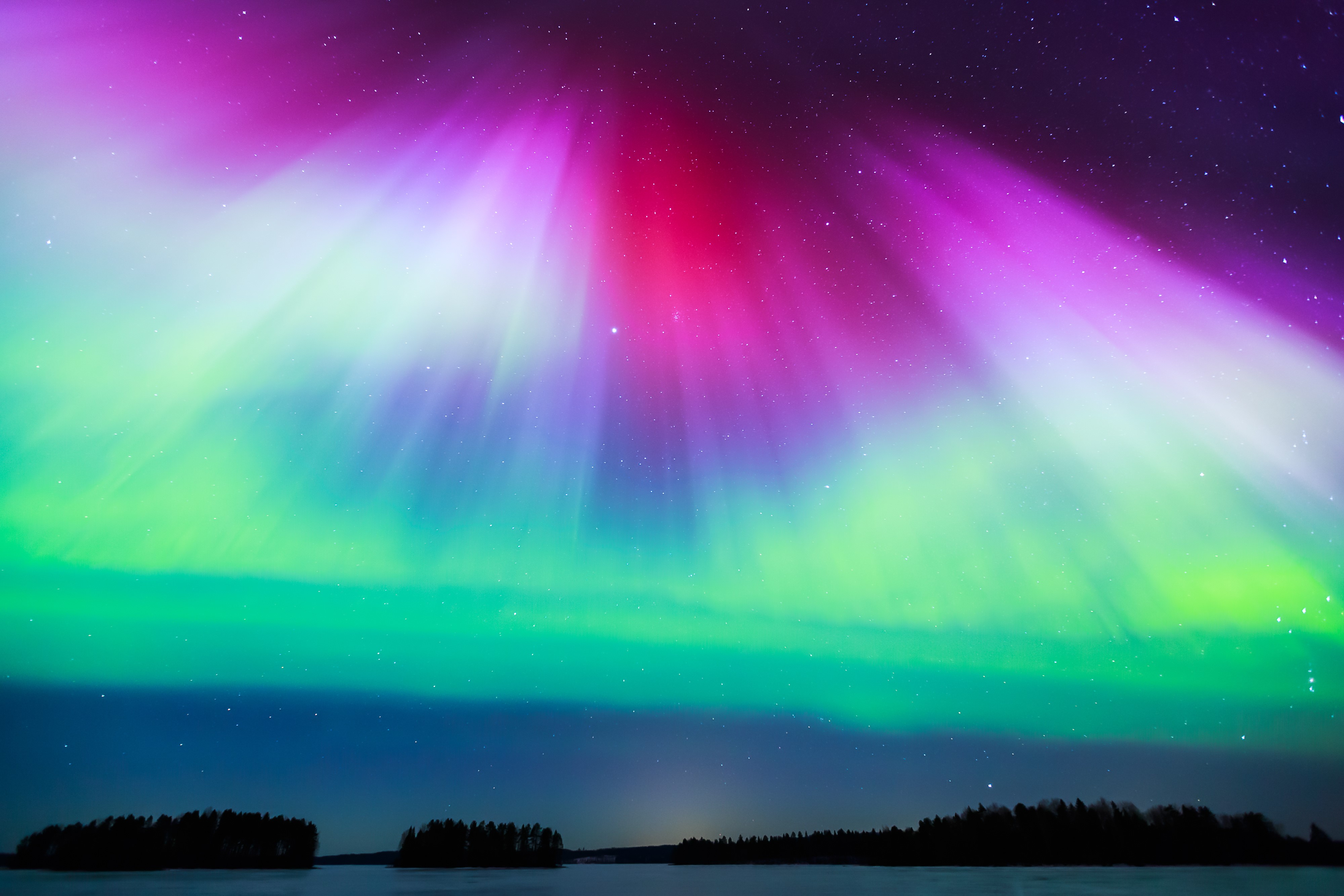 northern lights, nature, hd, aurora, 4k, HD Wallpaper