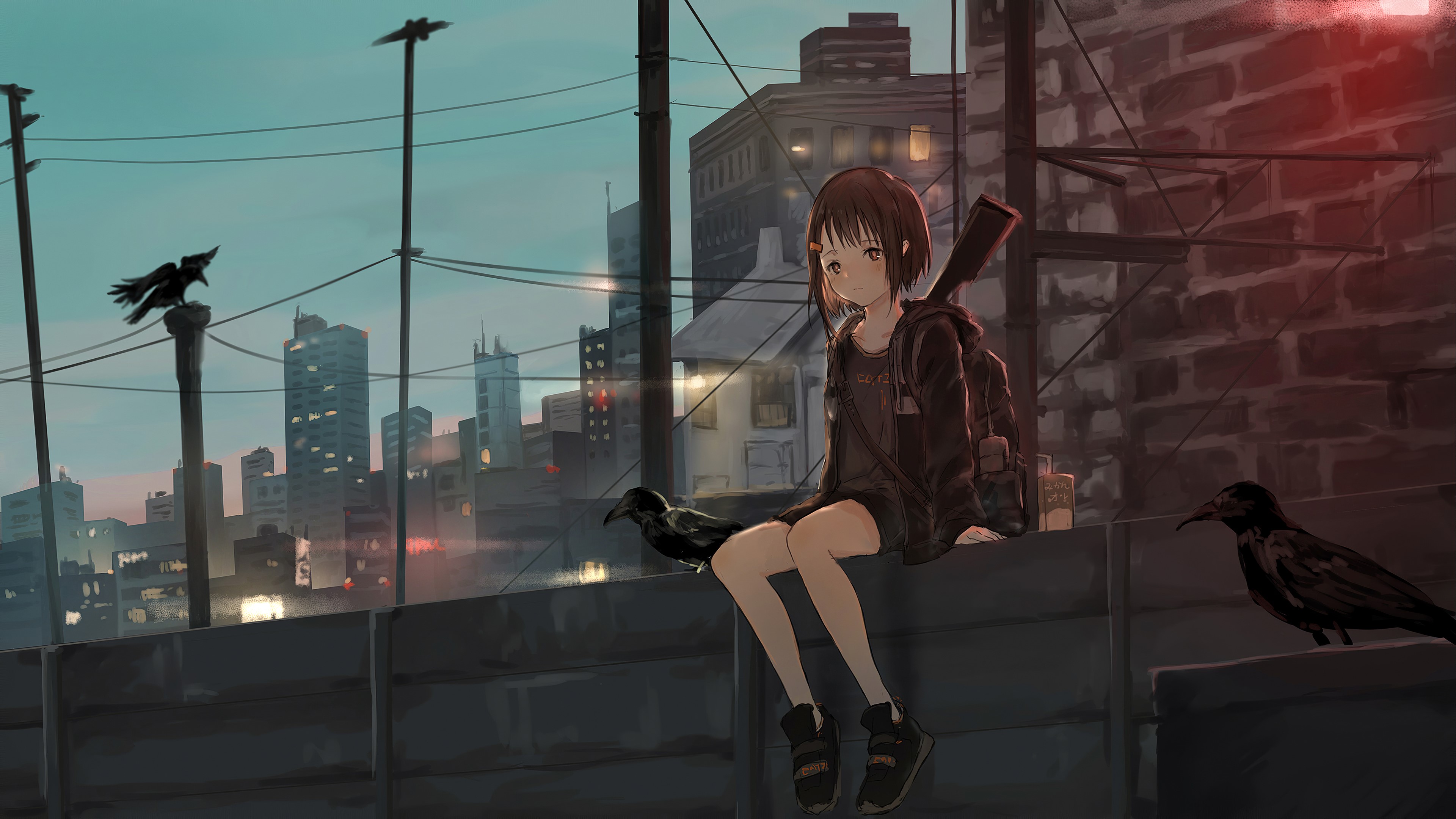 anime girl, anime, artist, artwork, digital art, hd, 4k, HD Wallpaper