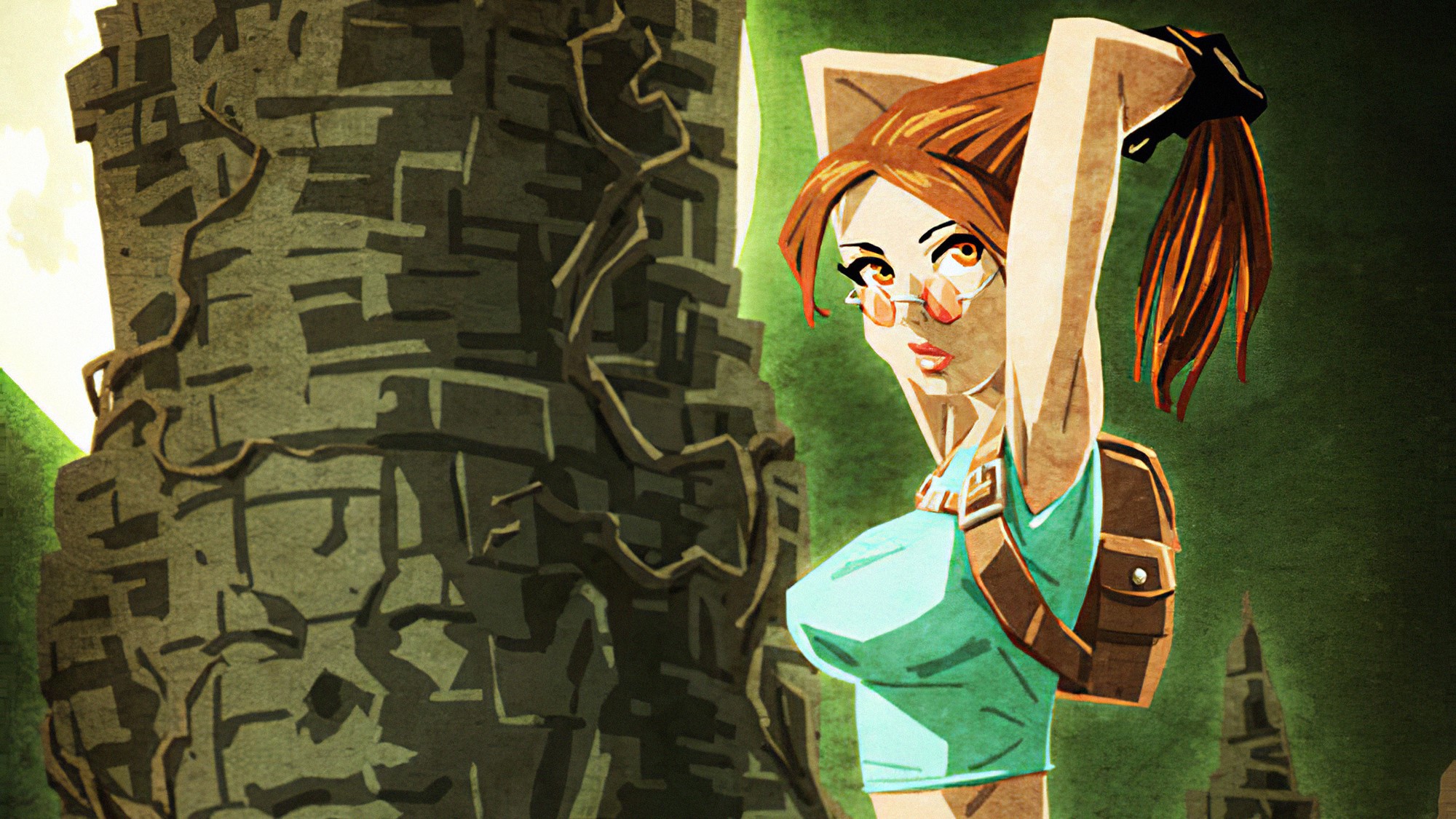 lara croft, tomb raider, games, 8 bit, artist, artwork, digital art, hd, artstation, HD Wallpaper