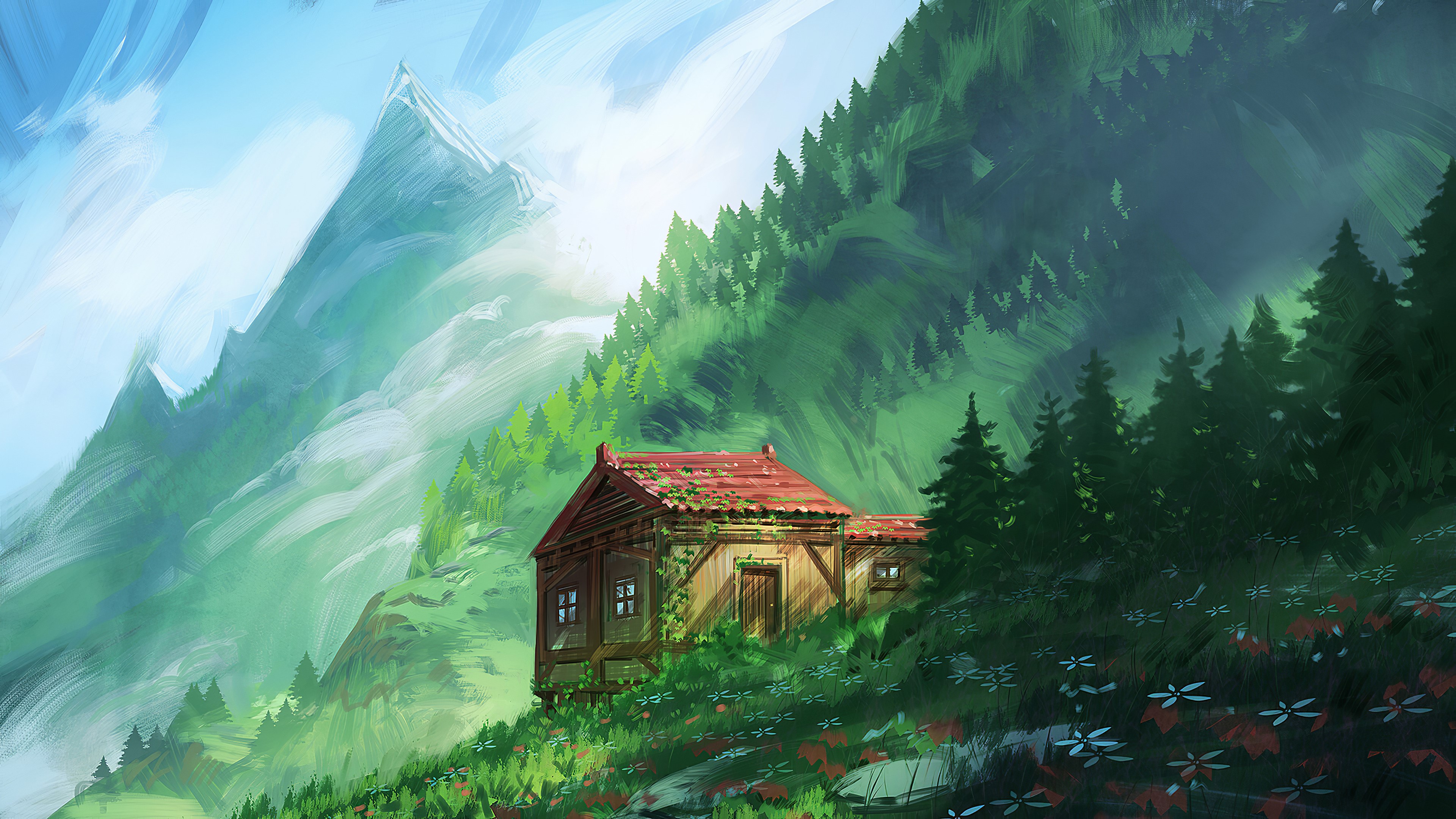 house, artist, artwork, digital art, hd, 4k, artstation, HD Wallpaper