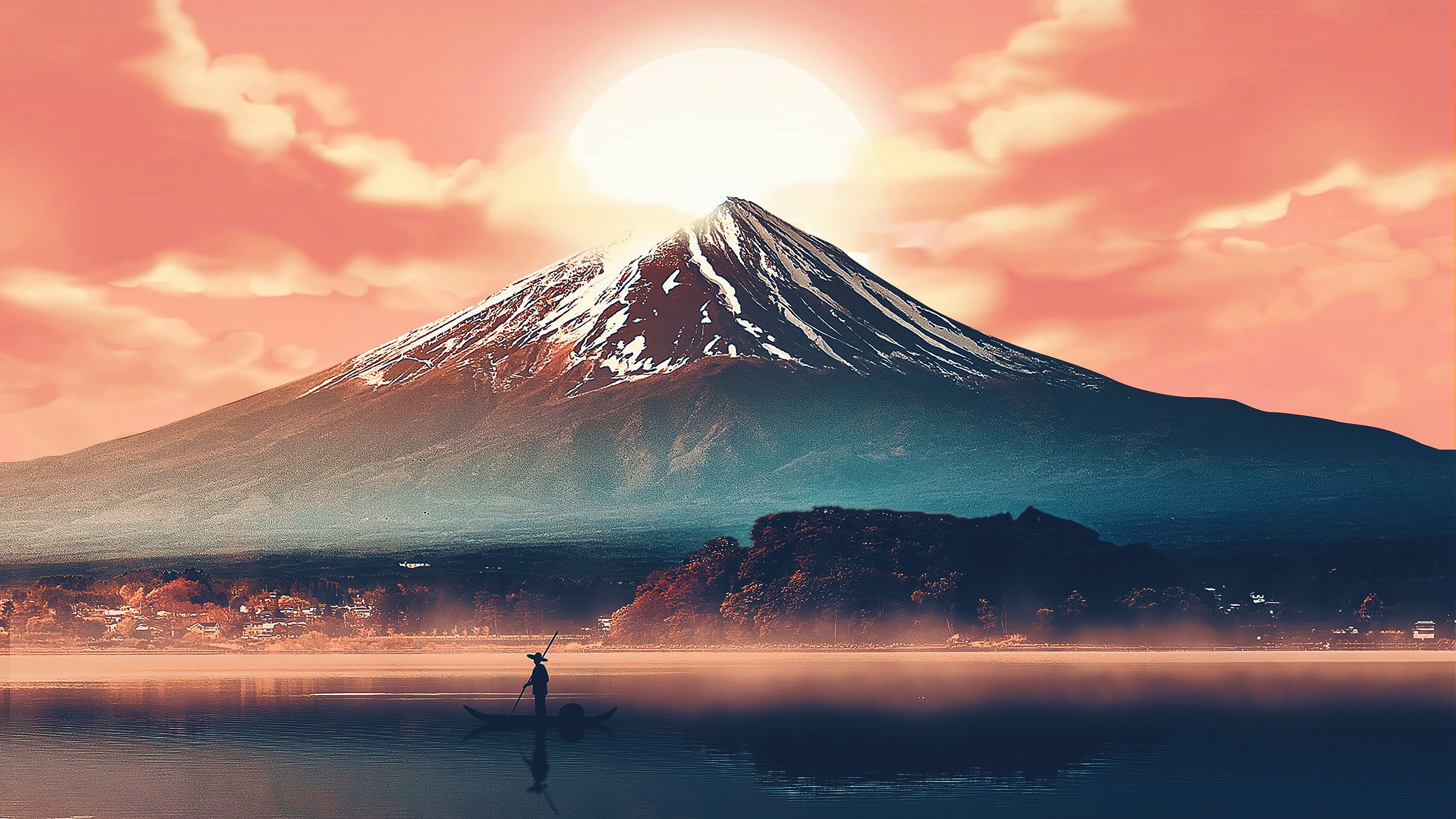 boat, artist, artwork, digital art, hd, 4k, HD Wallpaper