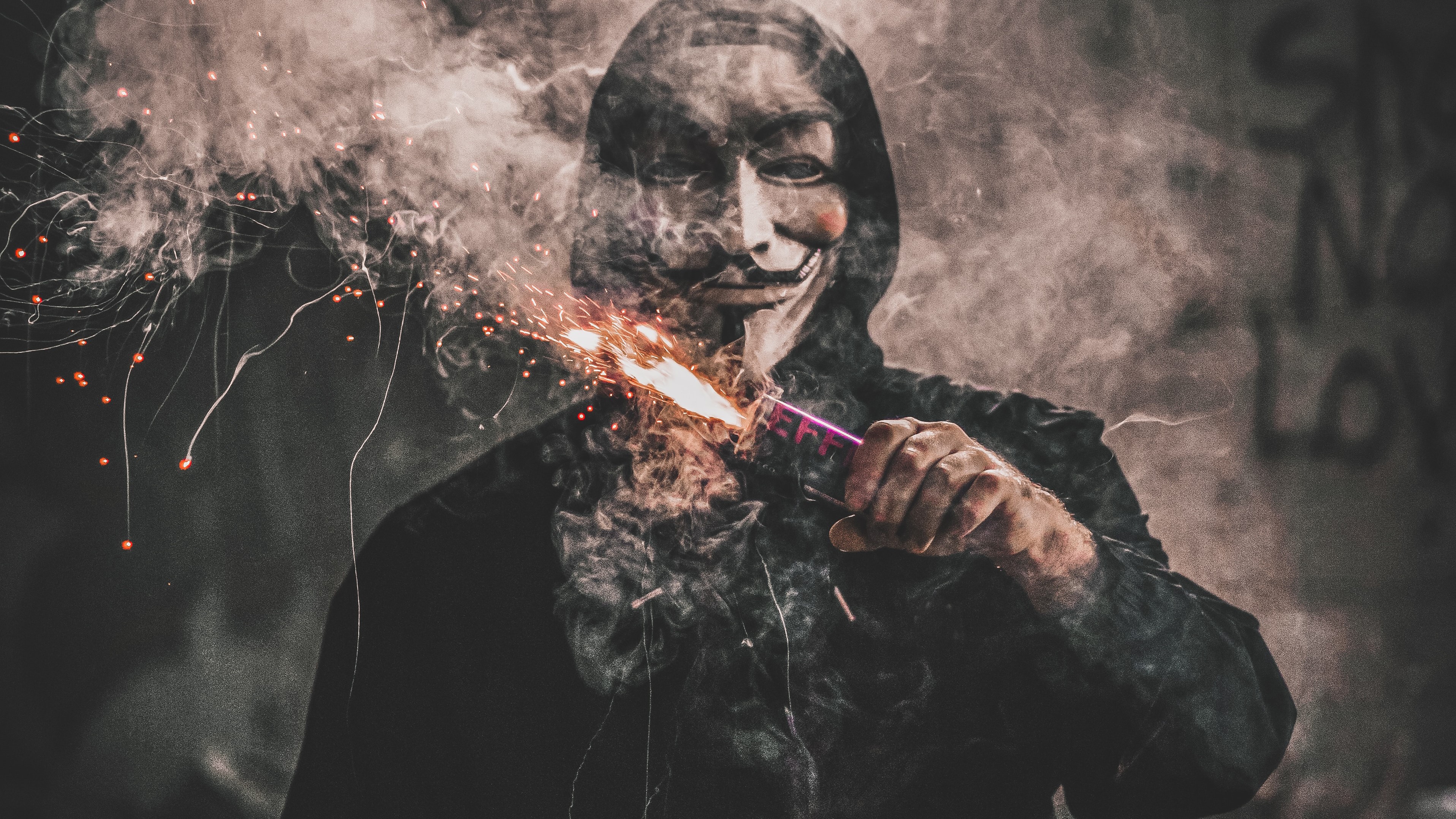 mask, anonymus, photography, hd, 4k, hoodie, HD Wallpaper