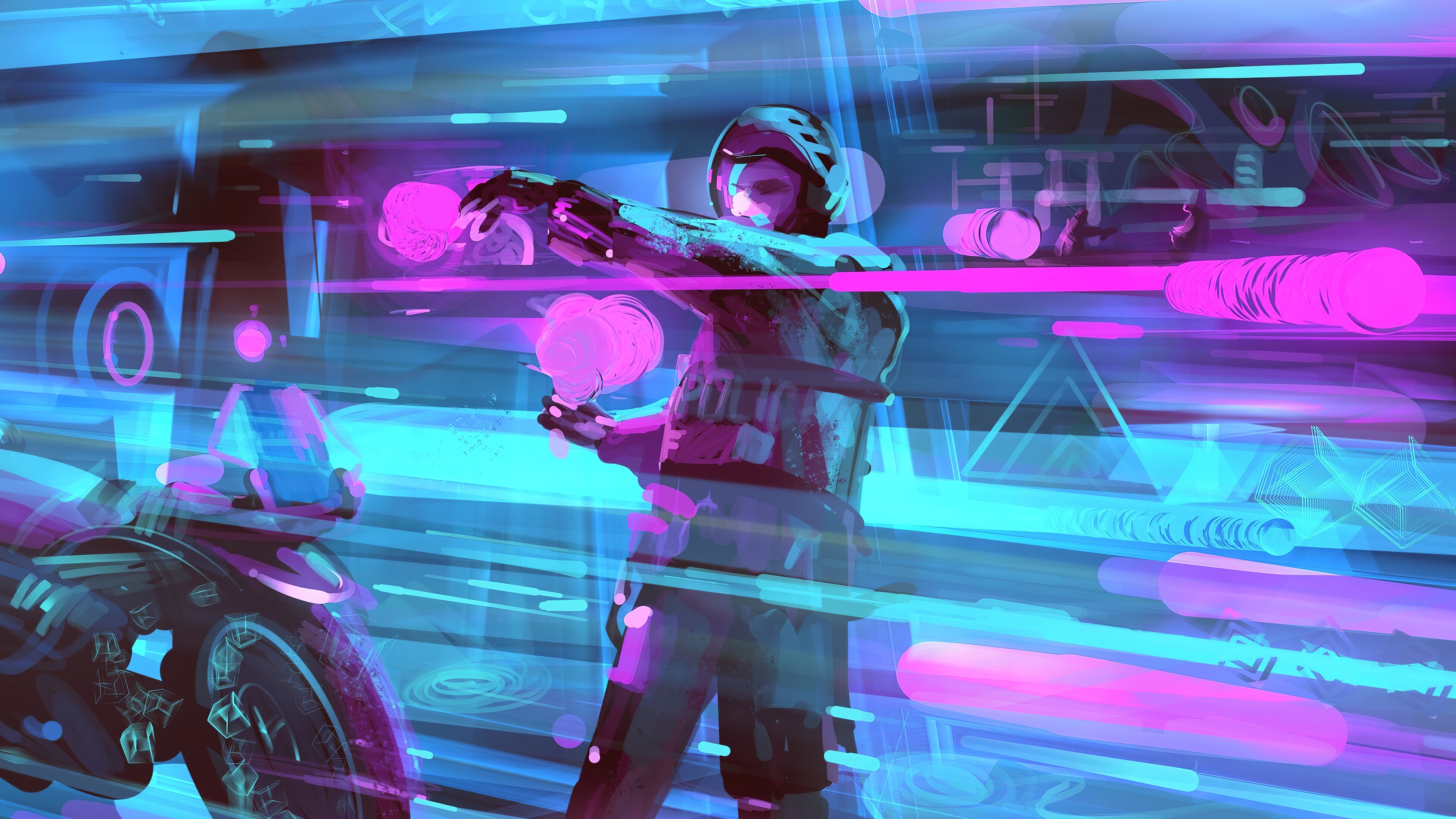 biker, artist, artwork, digital art, hd, artstation, HD Wallpaper