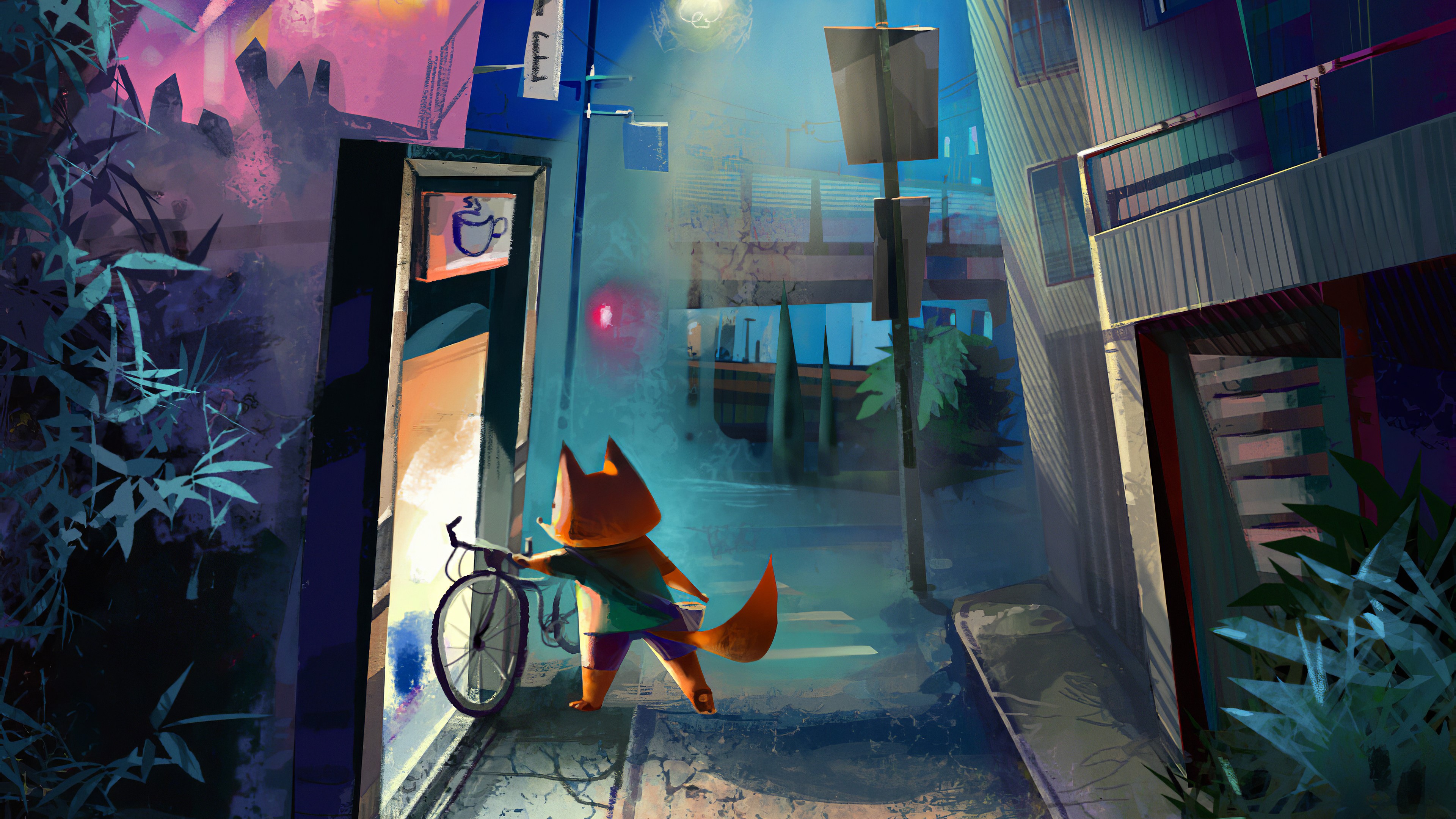 fox, artist, artwork, digital art, hd, 4k, artstation, HD Wallpaper