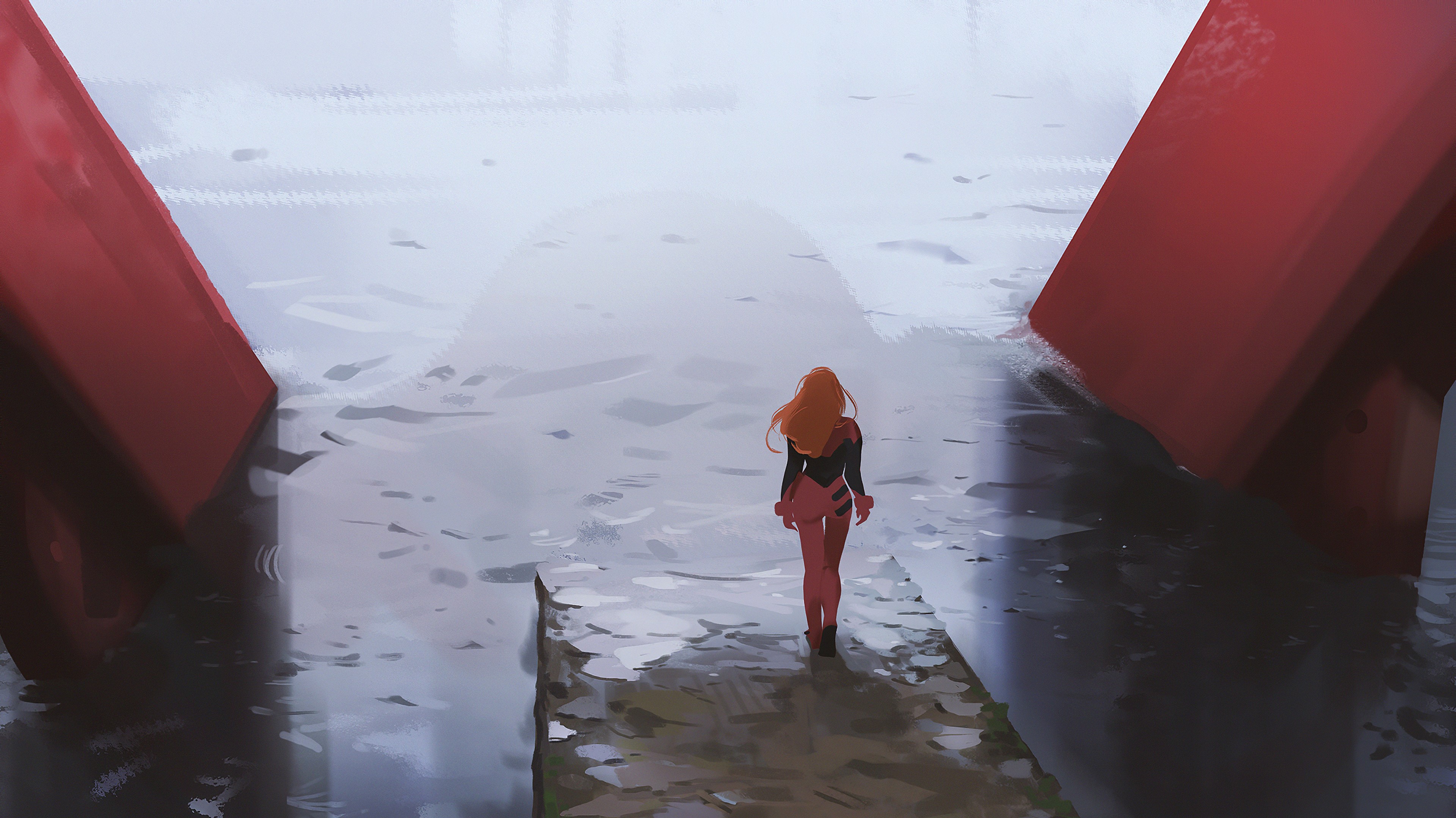 asuka langley soryu, neon genesis evangelion, anime girl, anime, hd, artist, artwork, digital art, 4k, deviantart, HD Wallpaper