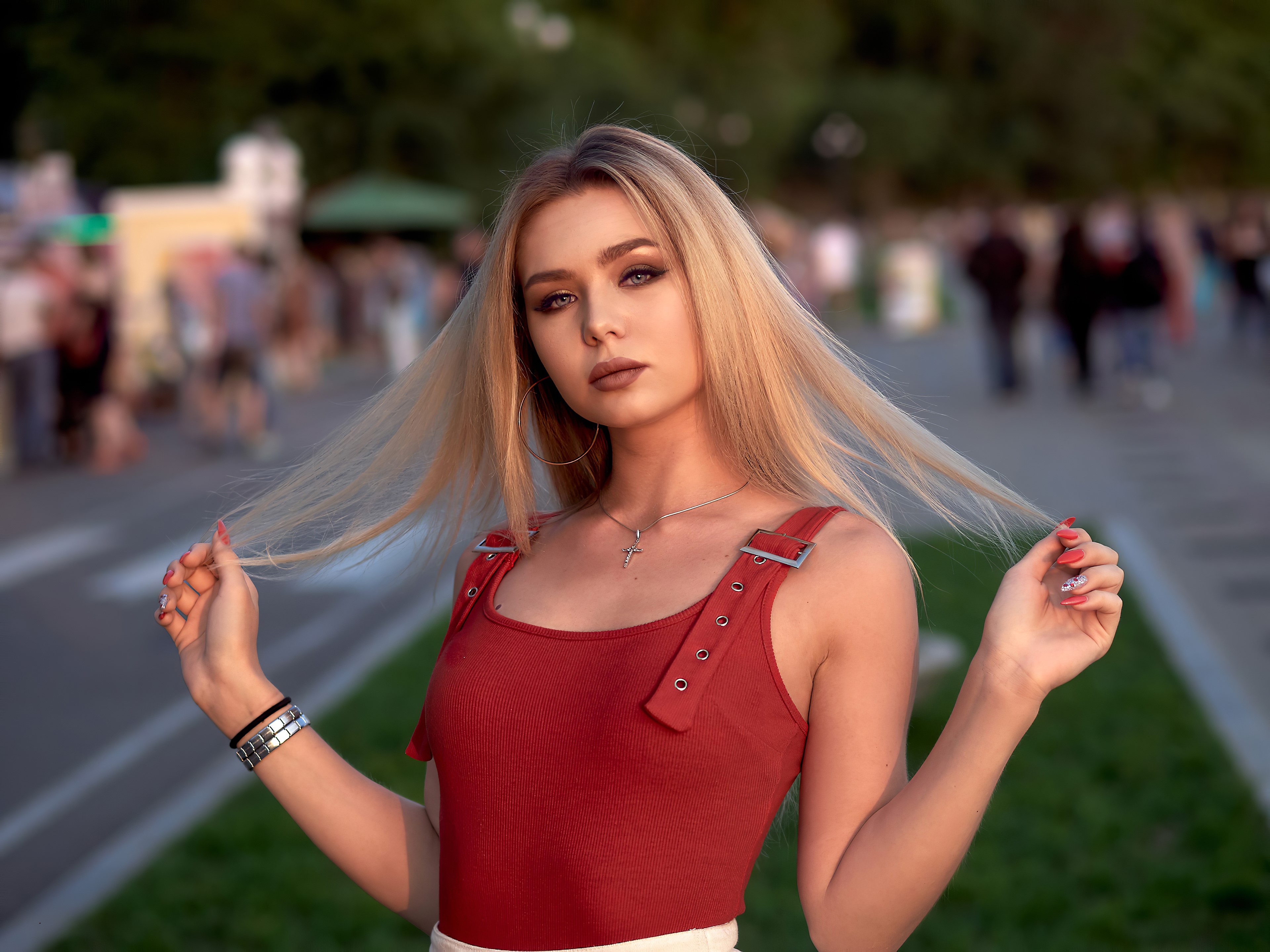 girls, women, blonde, hd, 4k, HD Wallpaper