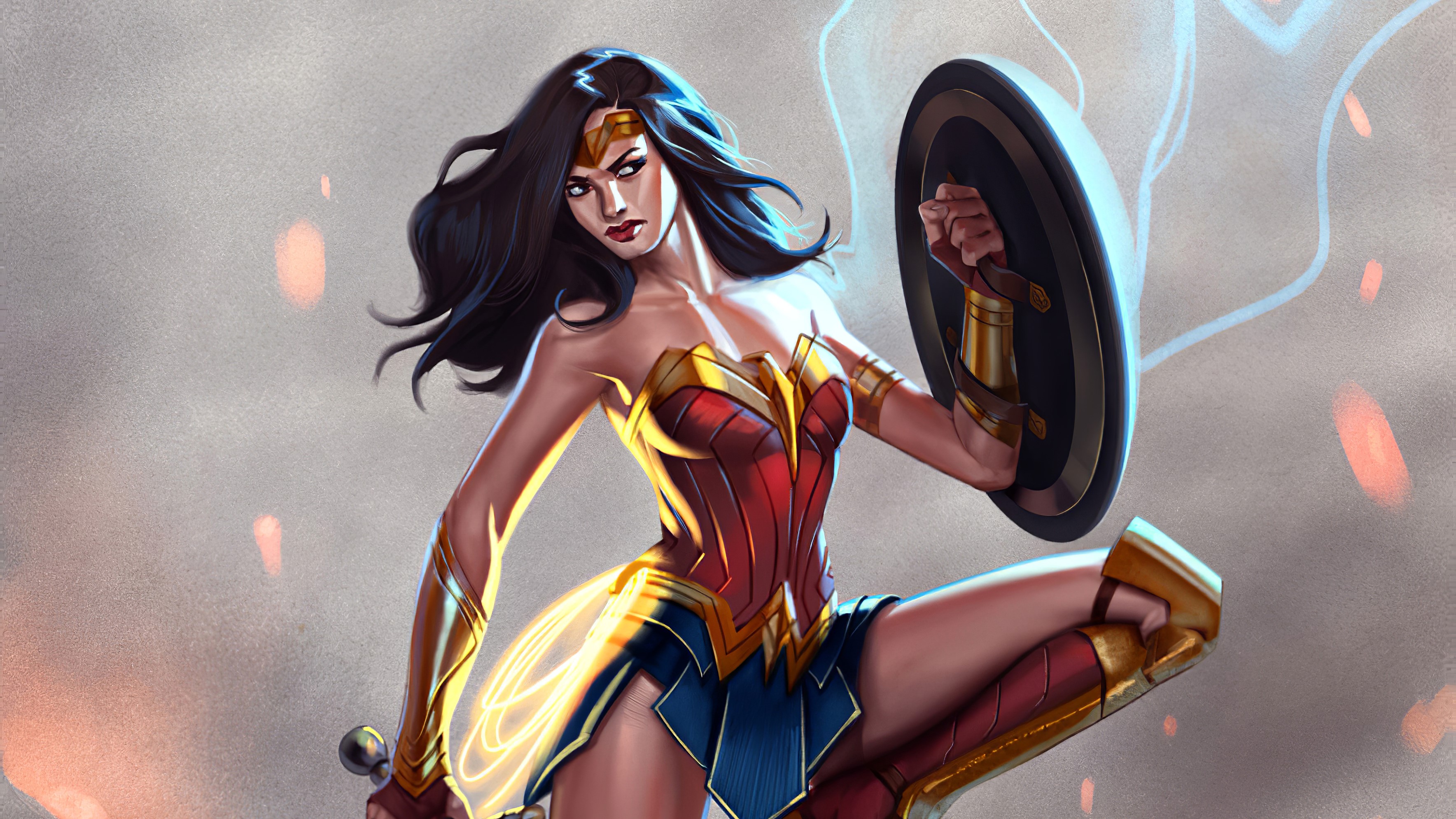 wonder woman, hd, 4k, superheroes, artwork, digital art, artstation, HD Wallpaper