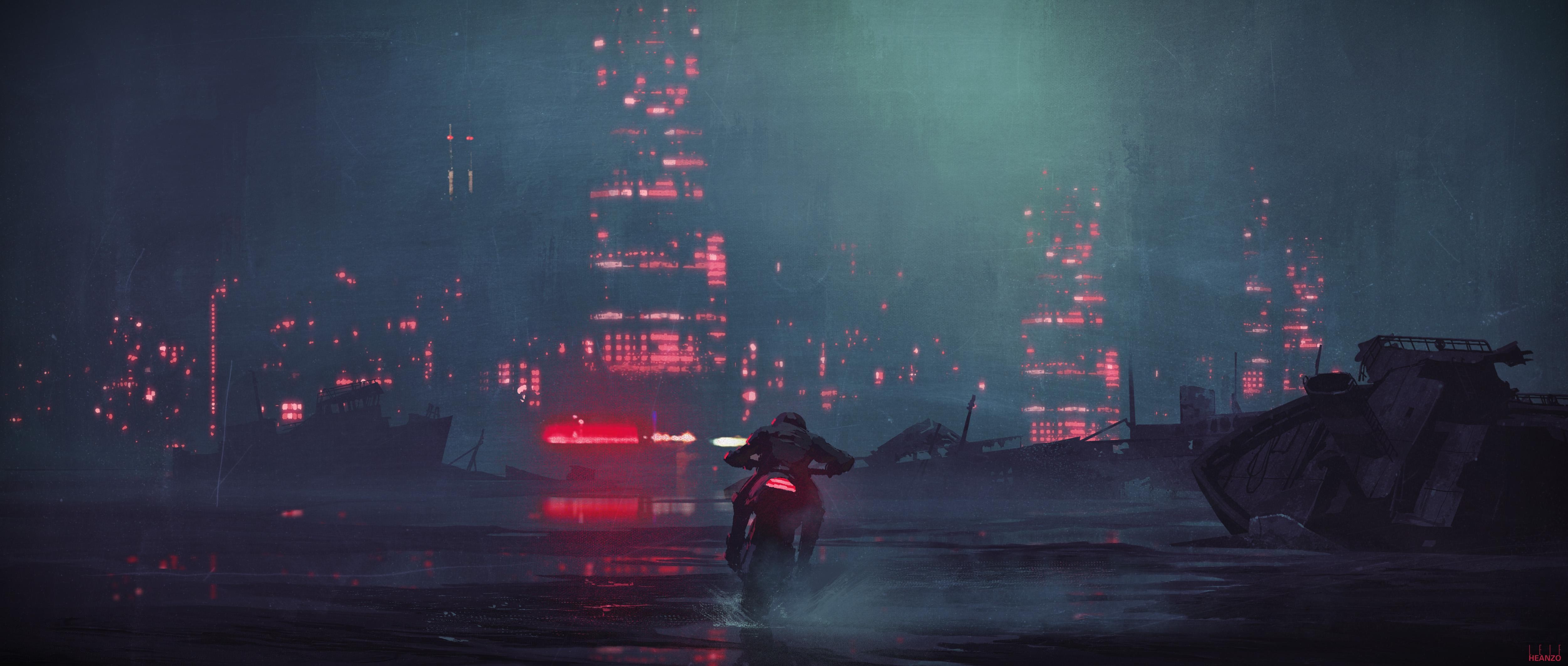 artist, hd, 4k, artwork, bike, 5k, HD Wallpaper