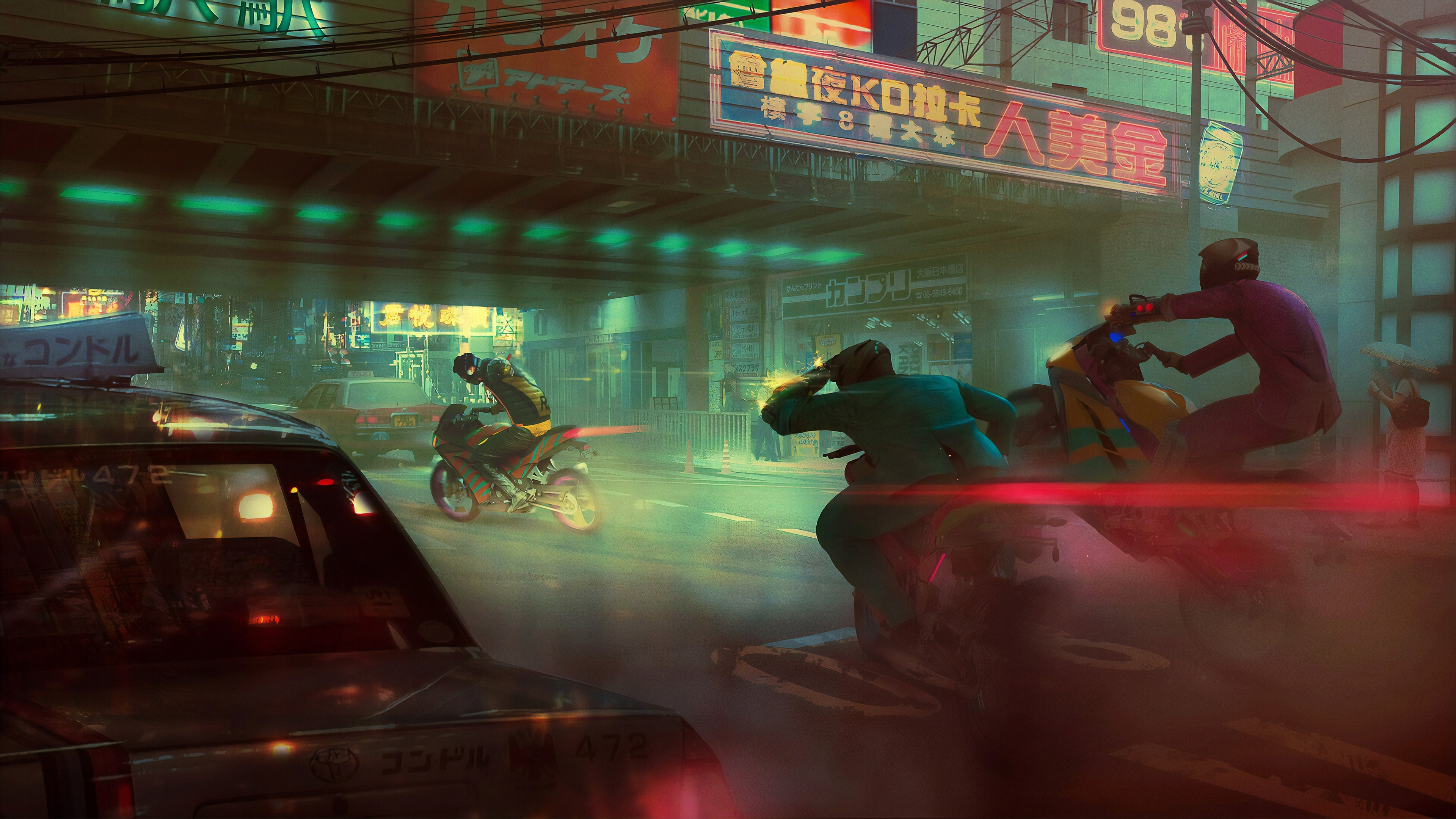 bike, artist, artwork, digital art, hd, 4k, artstation, HD Wallpaper