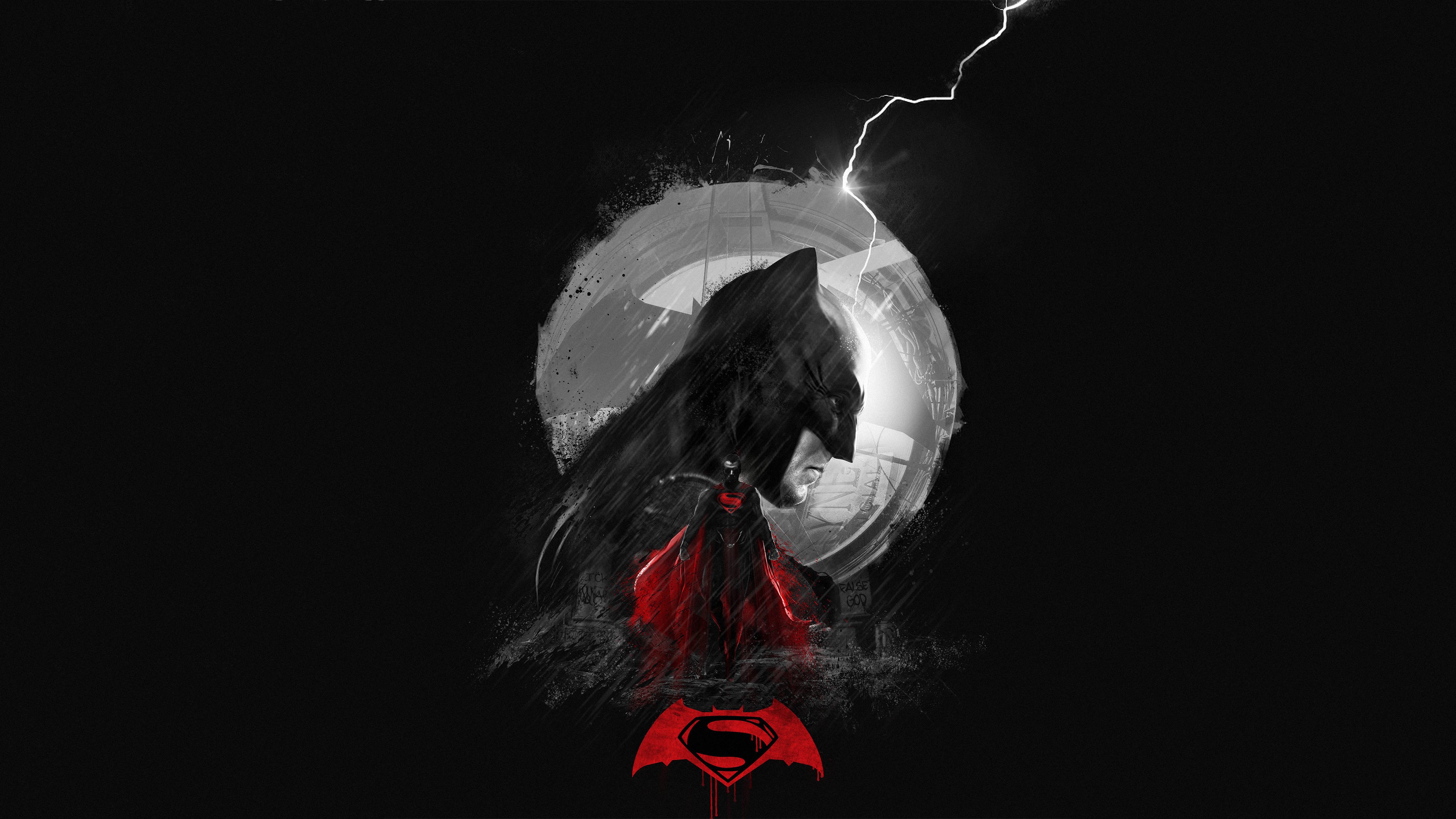 batman, superman, hd, 4k, superheroes, digital art, HD Wallpaper
