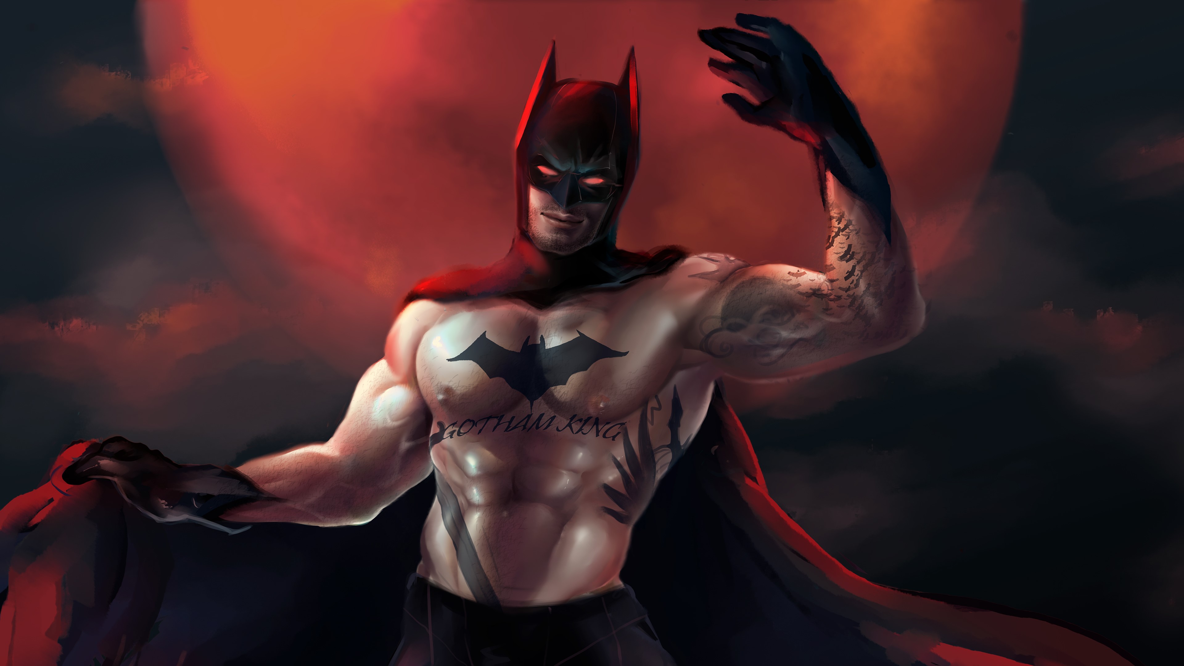 batman, hd, 4k, superheroes, portrait, artwork, HD Wallpaper
