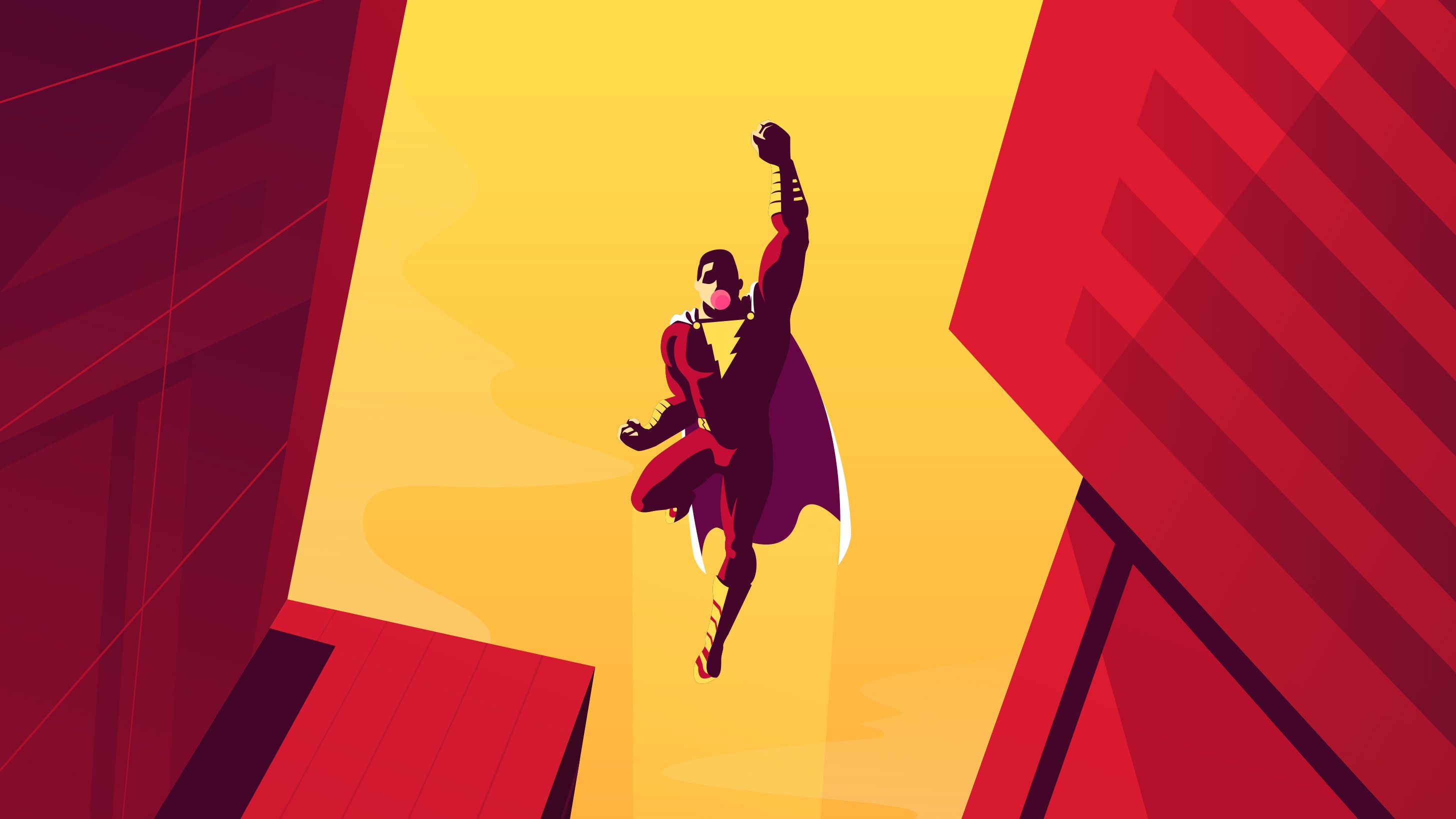 shazam, hd, superheroes, artwork, HD Wallpaper