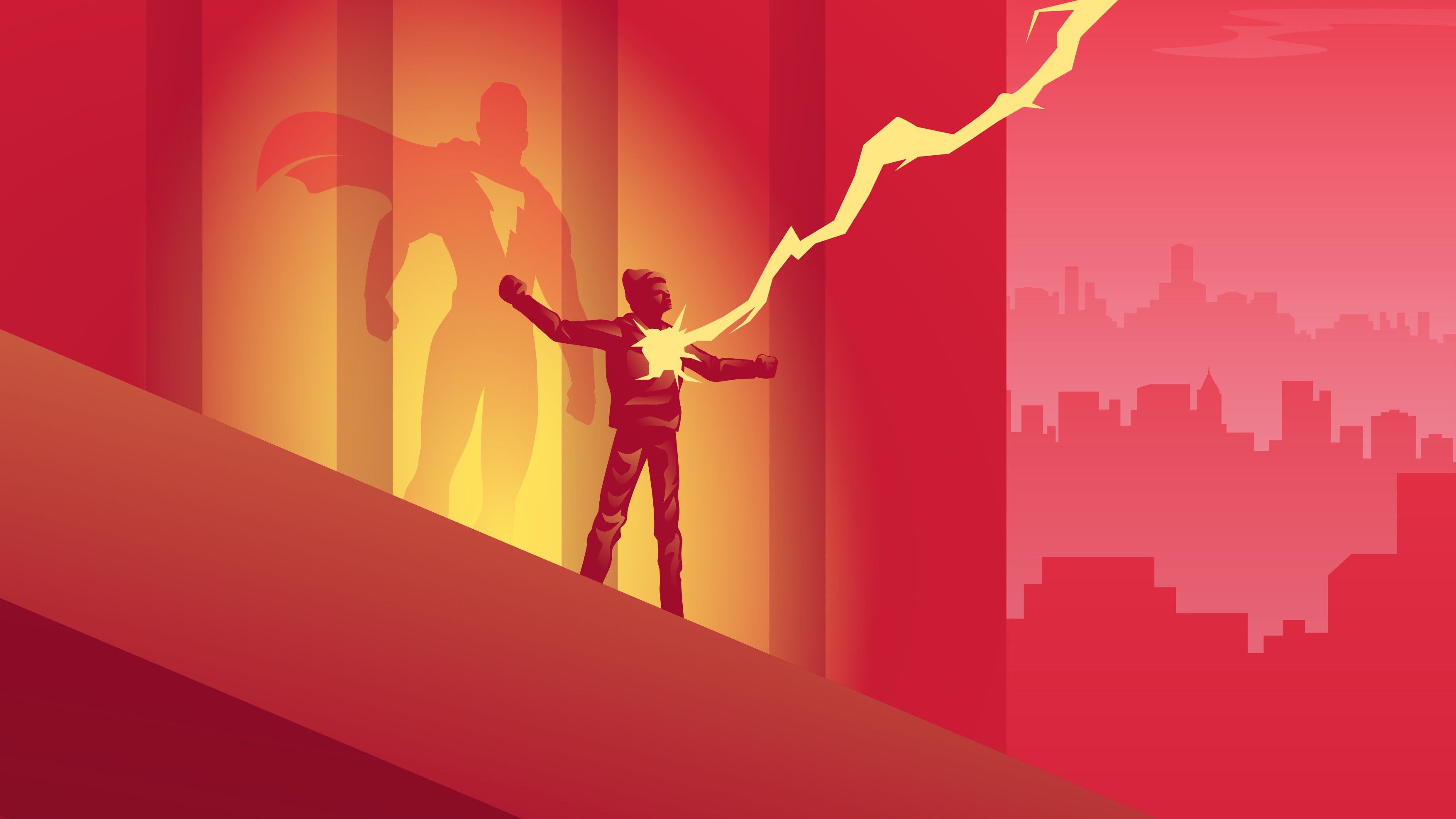 shazam, hd, 4k, superheroes, artwork, digital art, HD Wallpaper