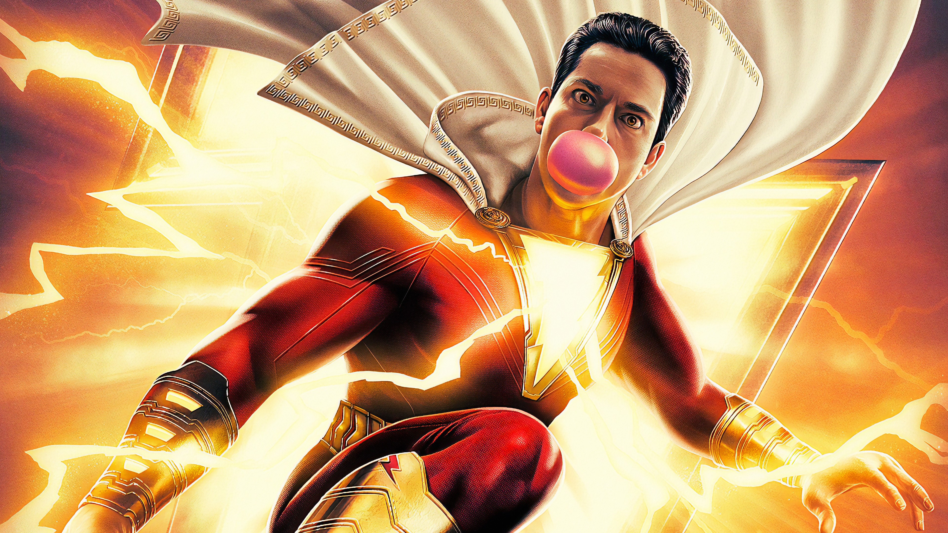 shazam, hd, 4k, superheroes, artwork, digital art, HD Wallpaper